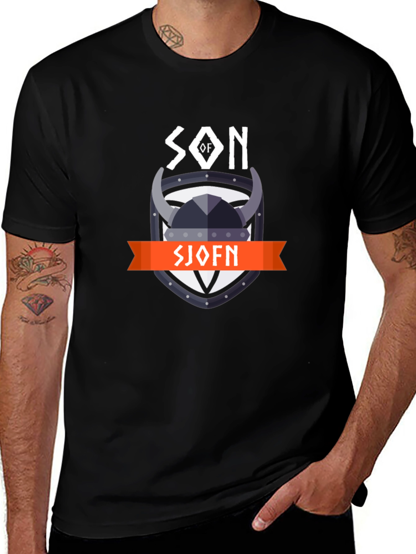 Son of Sjofn Viking T-Shirt - Black