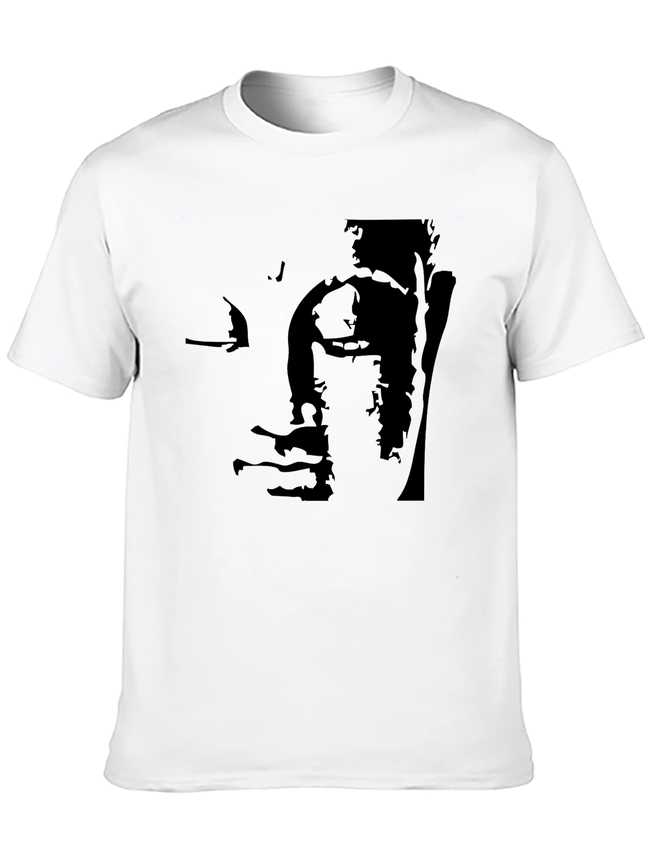 Abstract Buddha Graphic Black T-Shirt