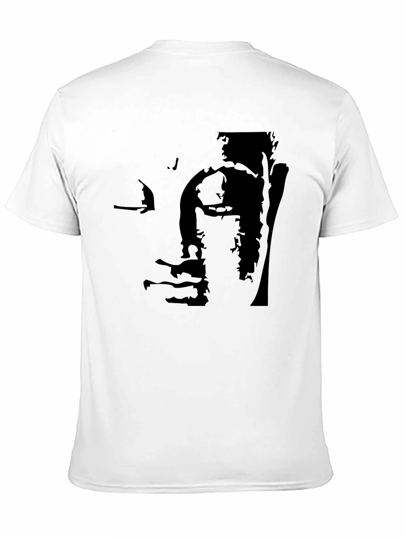 Abstract Buddha Graphic Black T-Shirt