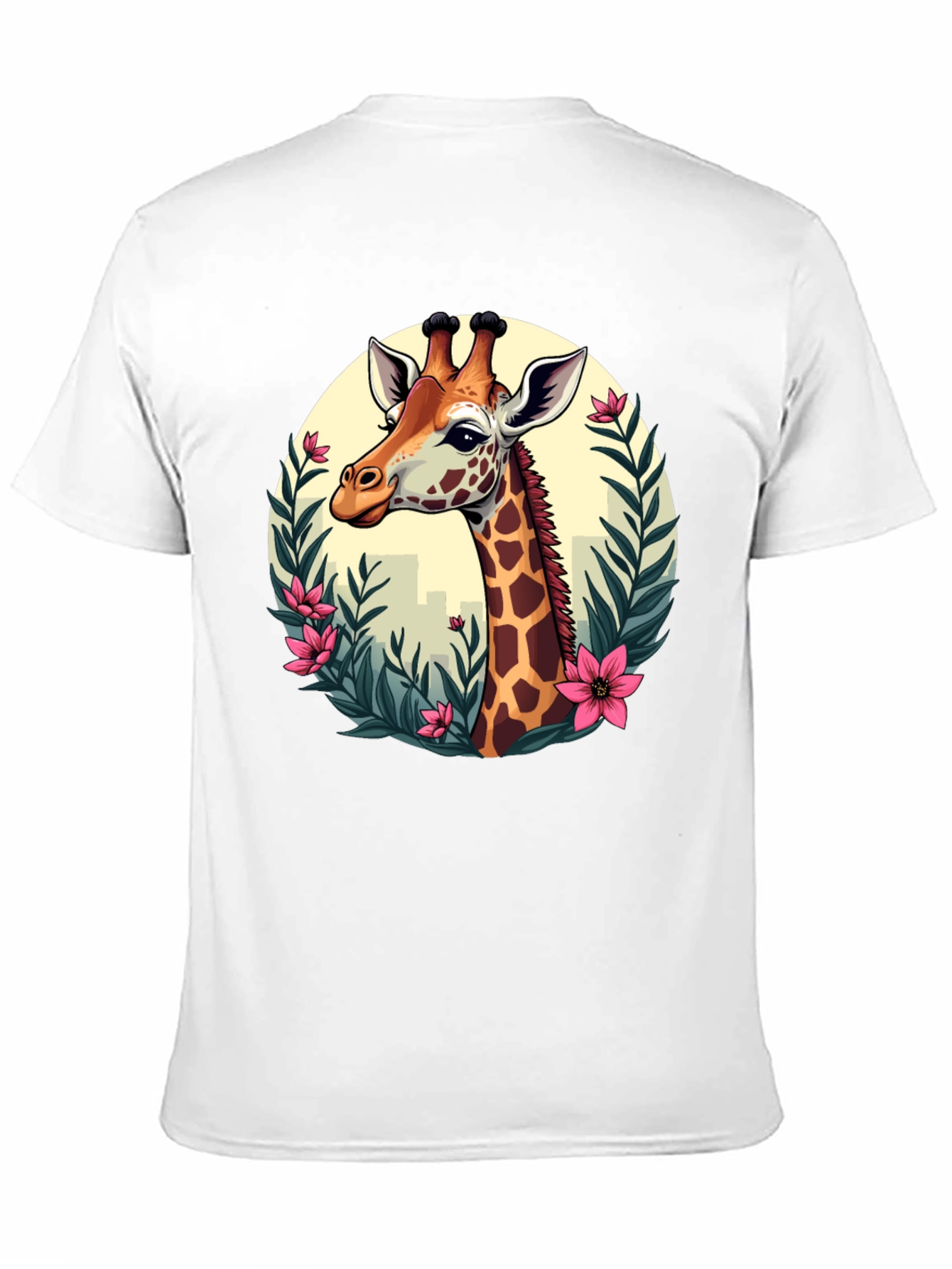 Giraffe Portrait Graphic T-Shirt - Unisex Casual Tee