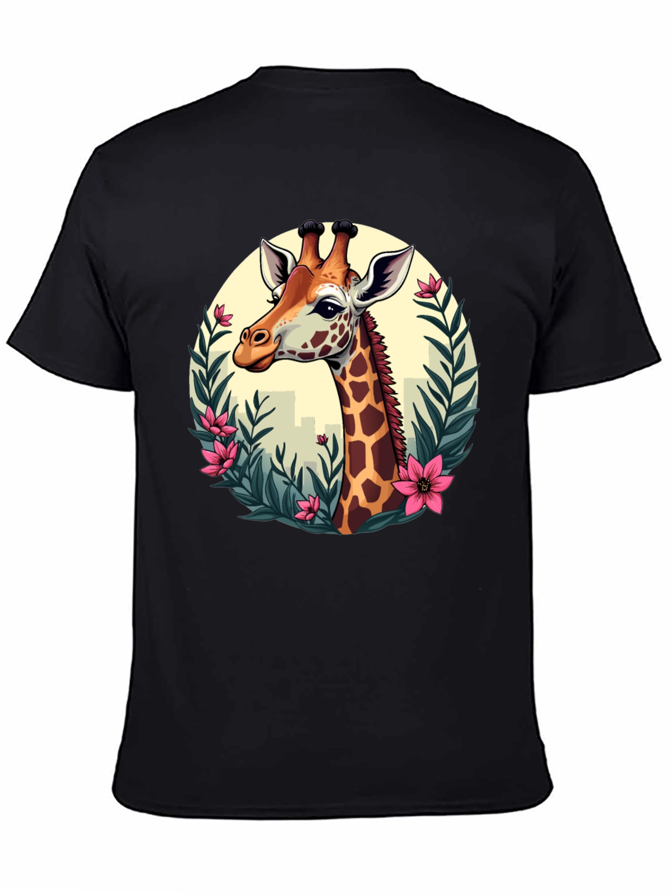 Giraffe Portrait Graphic T-Shirt - Unisex Casual Tee