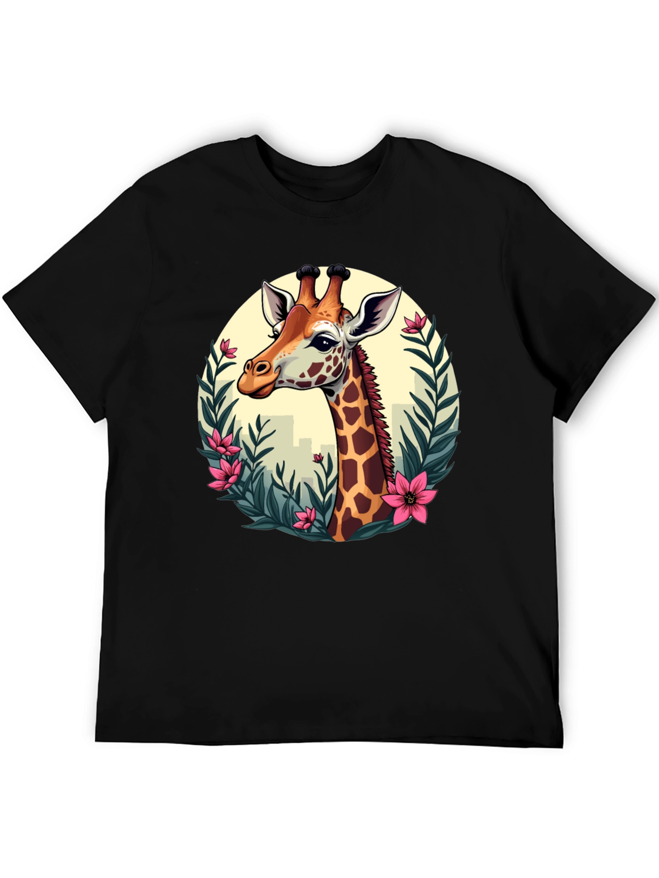 Giraffe Portrait Graphic T-Shirt - Unisex Casual Tee