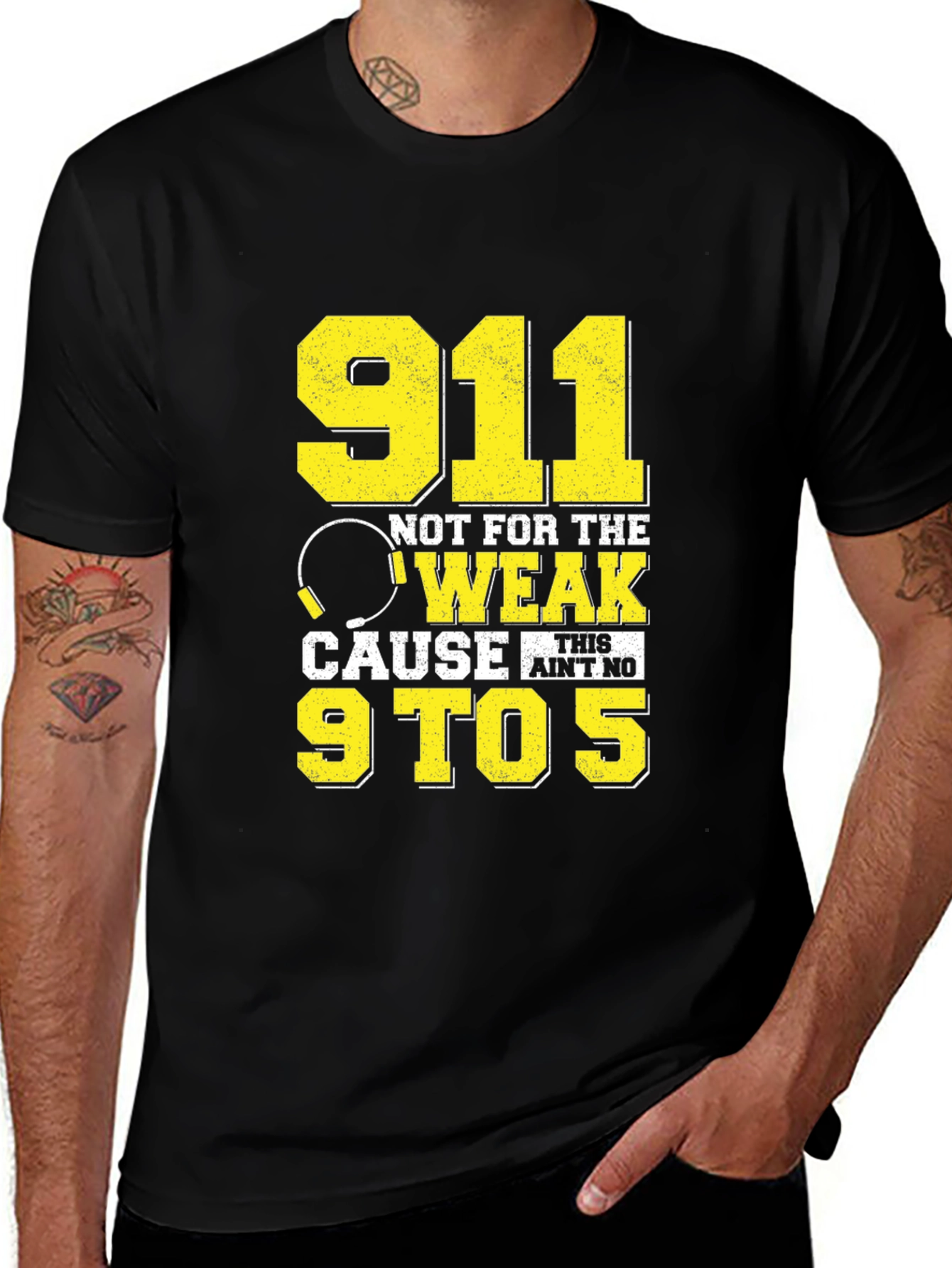 911 Dispatcher Not For The Weak Graphic T-Shirt