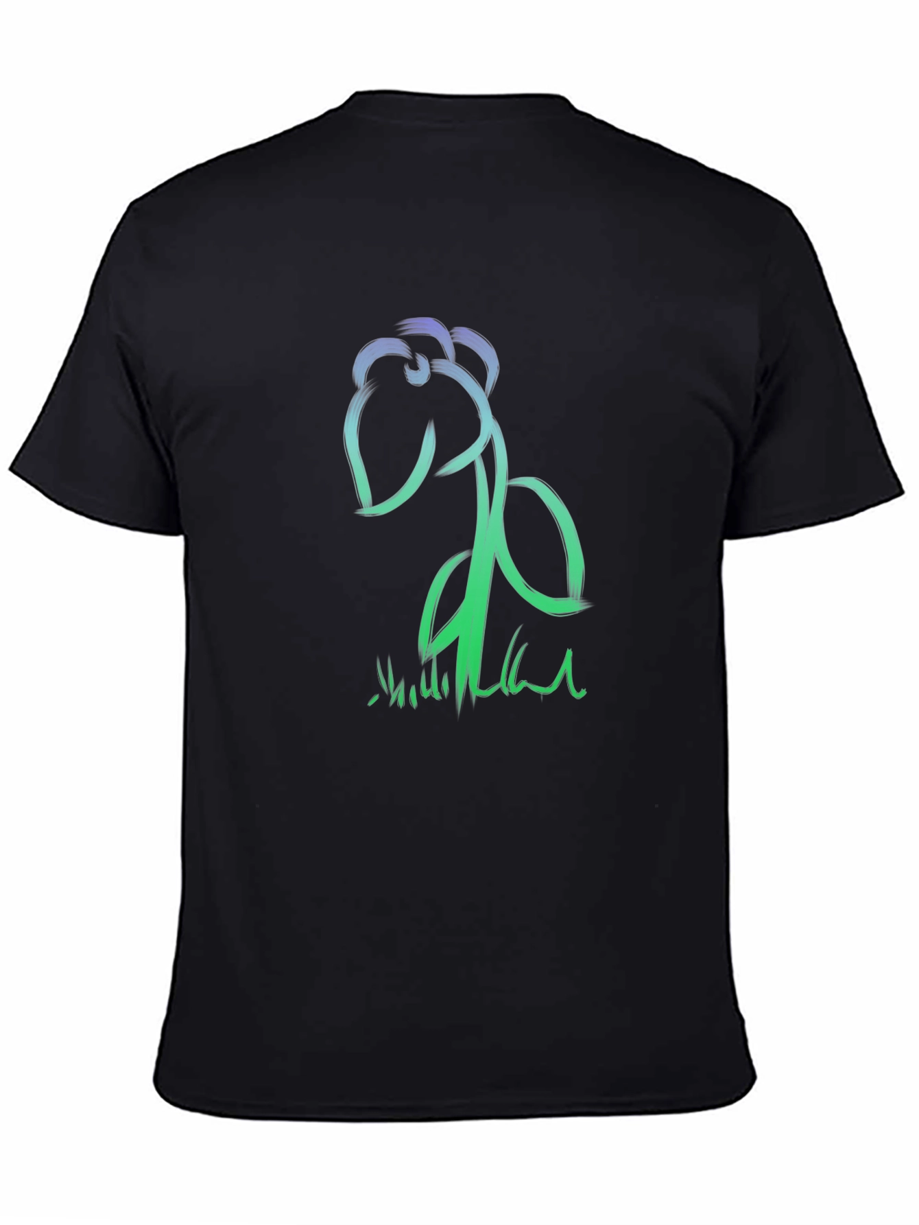 Abstract Brushstroke Flower Graphic Tee
