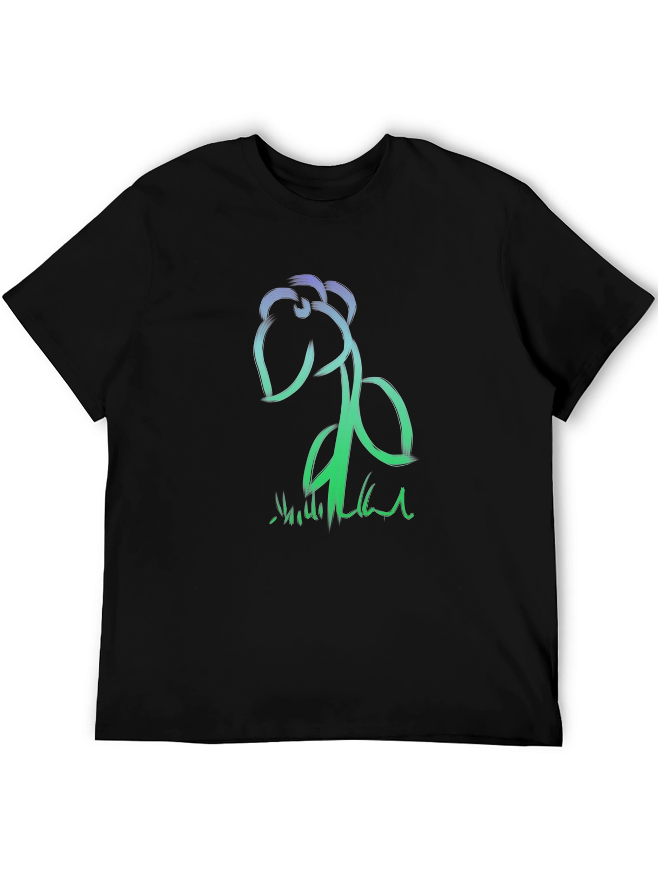 Abstract Brushstroke Flower Graphic Tee