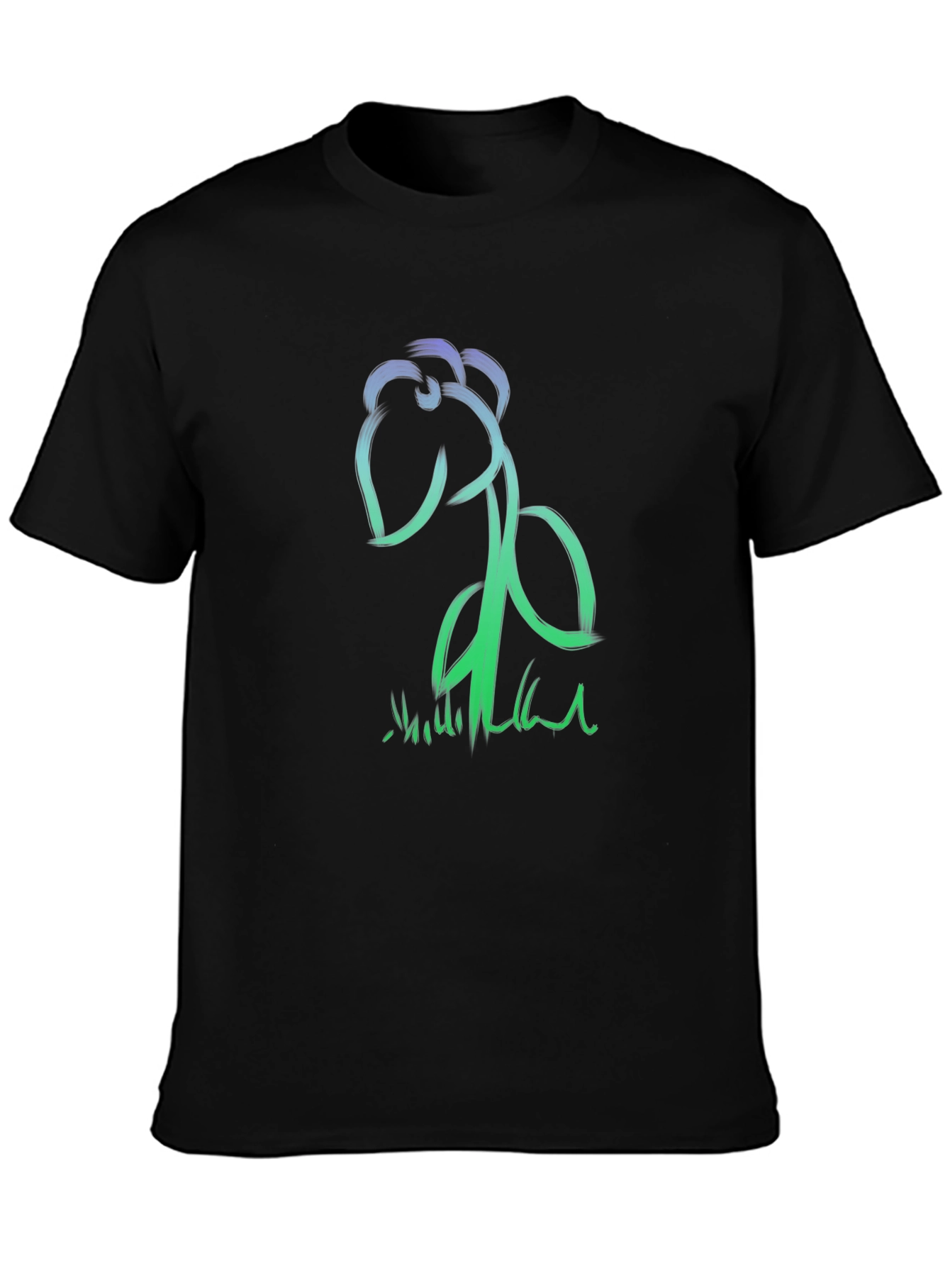 Abstract Brushstroke Flower Graphic Tee