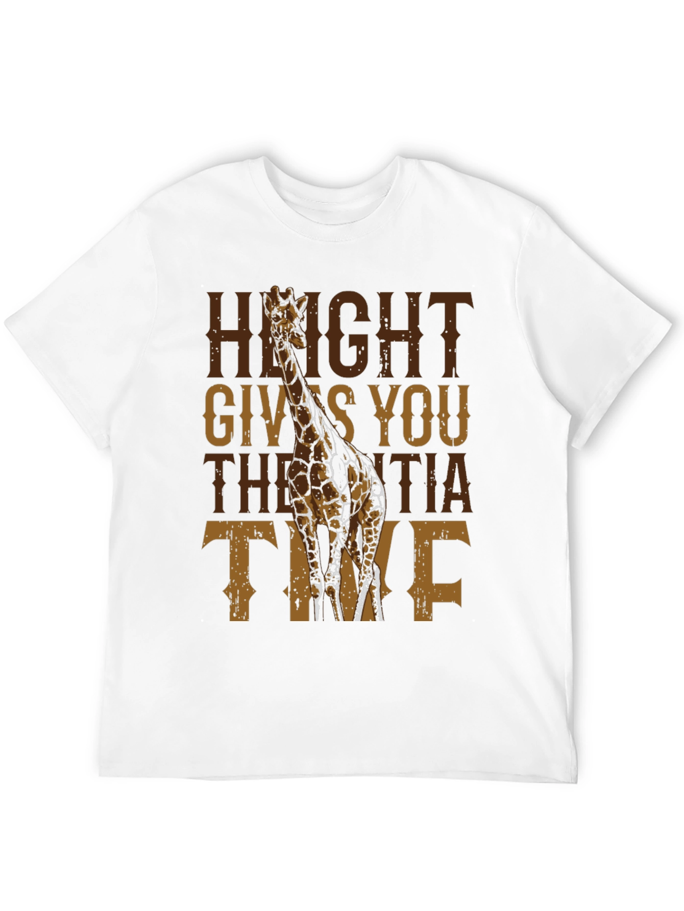 Giraffe Height Gives You Inertia Time T-Shirt