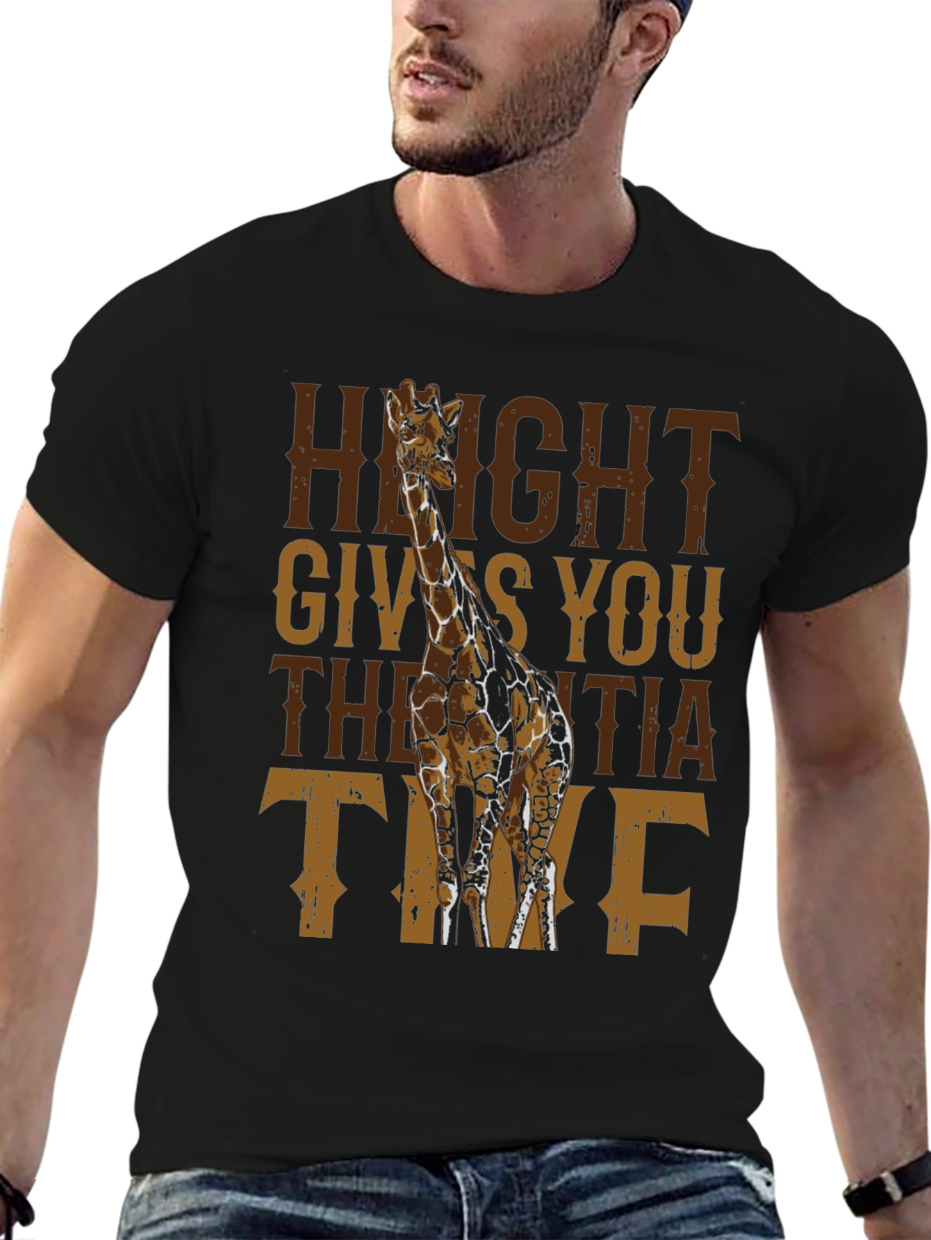 Giraffe Height Gives You Inertia Time T-Shirt