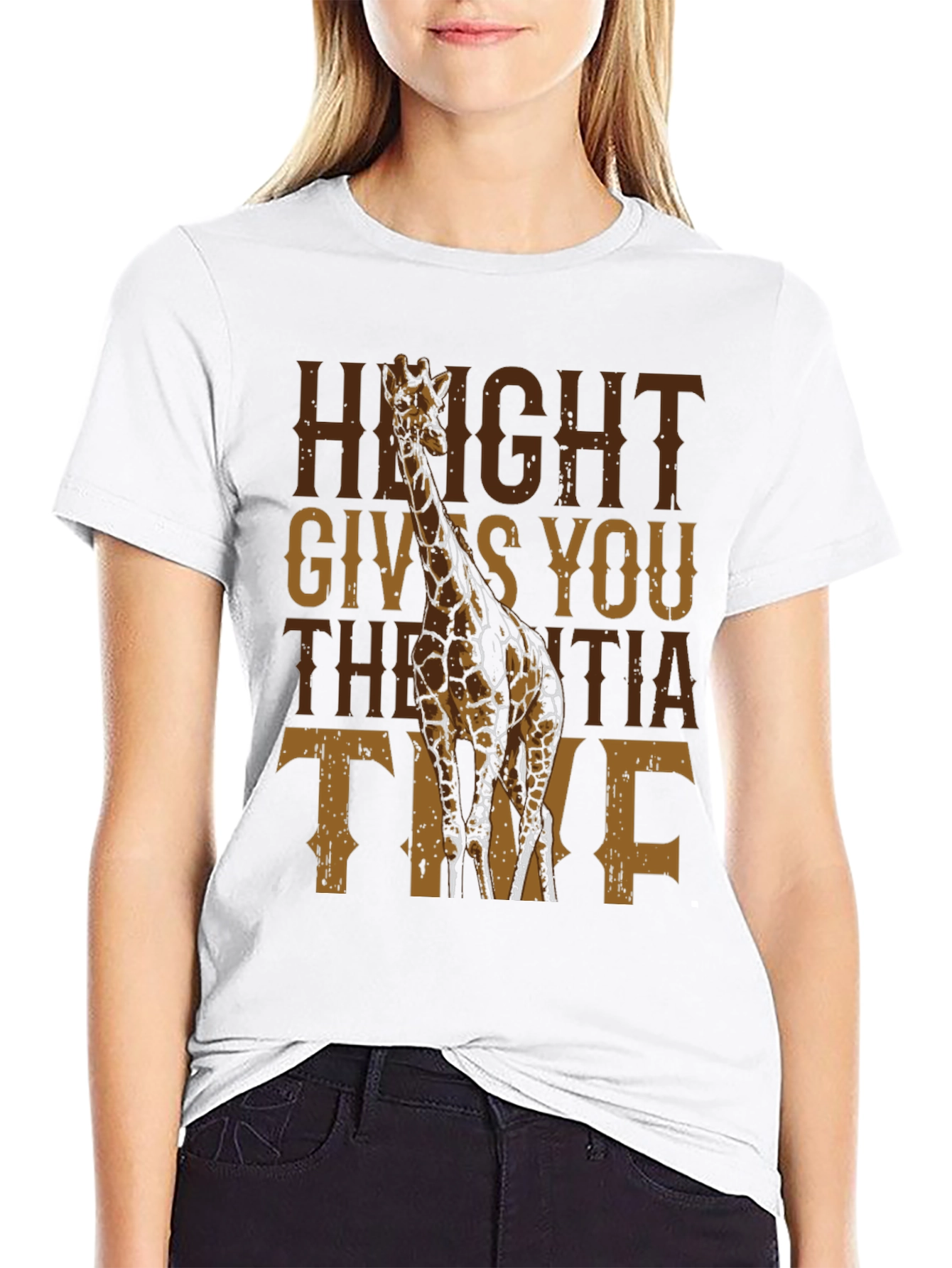 Giraffe Height Gives You Inertia Time T-Shirt