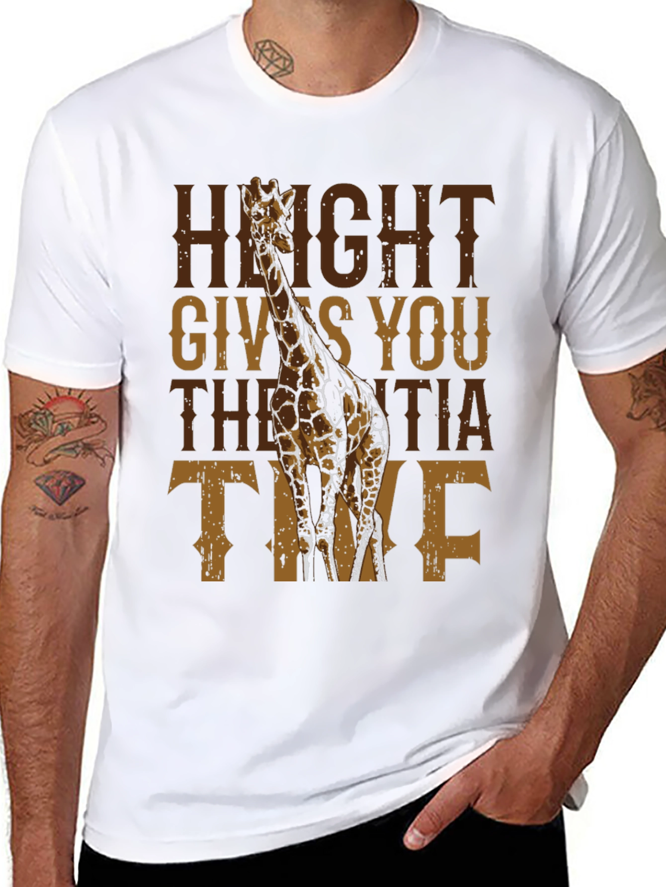 Giraffe Height Gives You Inertia Time T-Shirt