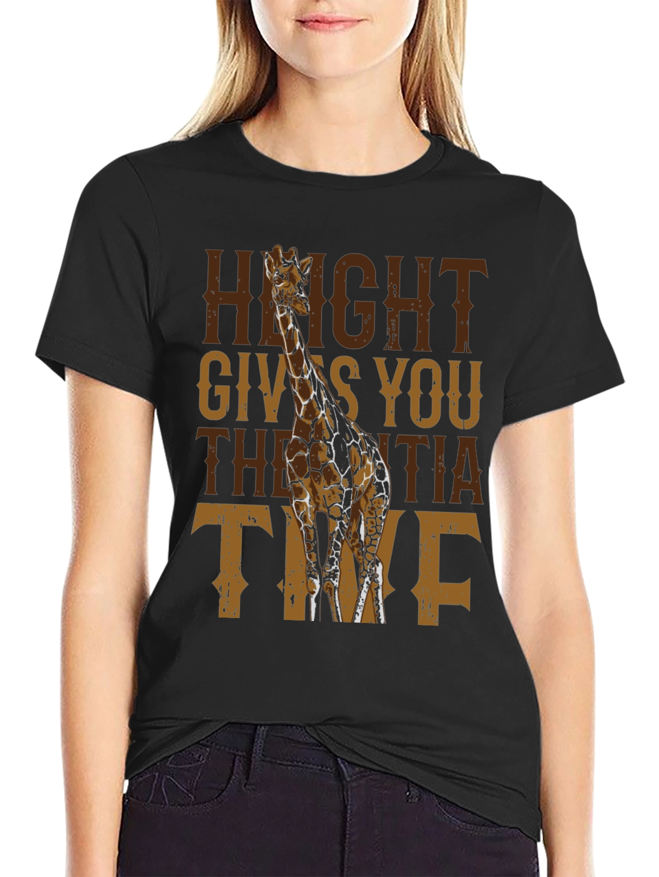 Giraffe Height Gives You Inertia Time T-Shirt