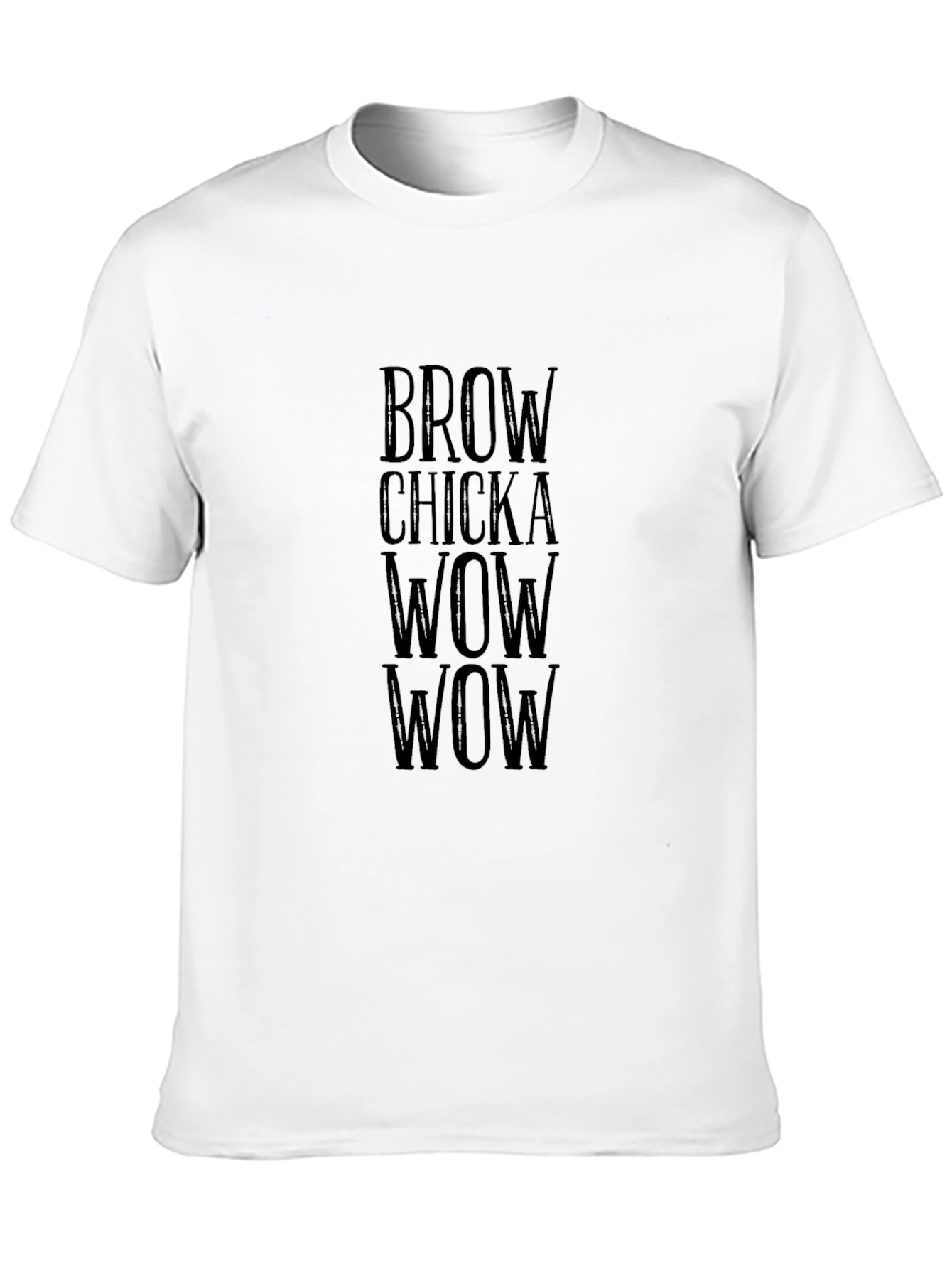 Brow Chicka Wow Wow Black Graphic Tee