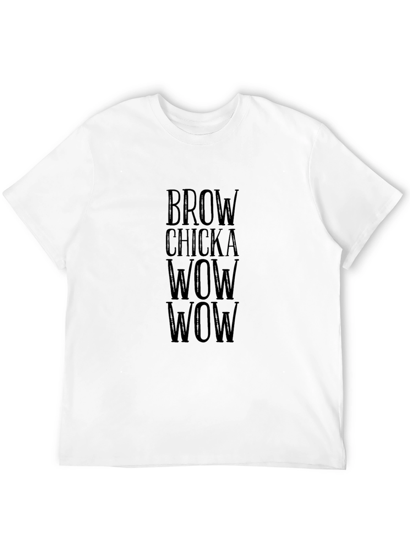 Brow Chicka Wow Wow Black Graphic Tee