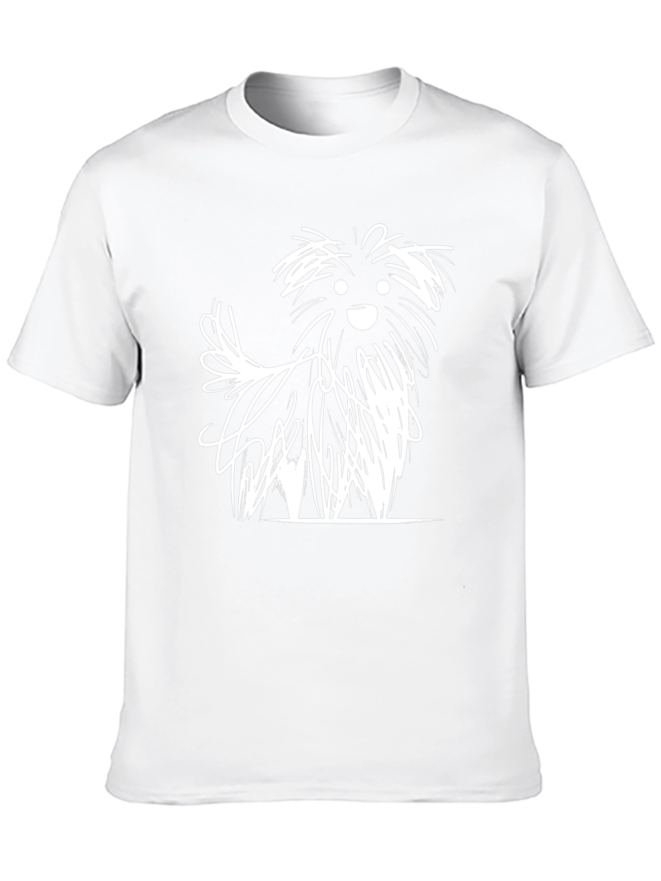 Abstract Dog Graphic Tee - Stylish Black T-Shirt