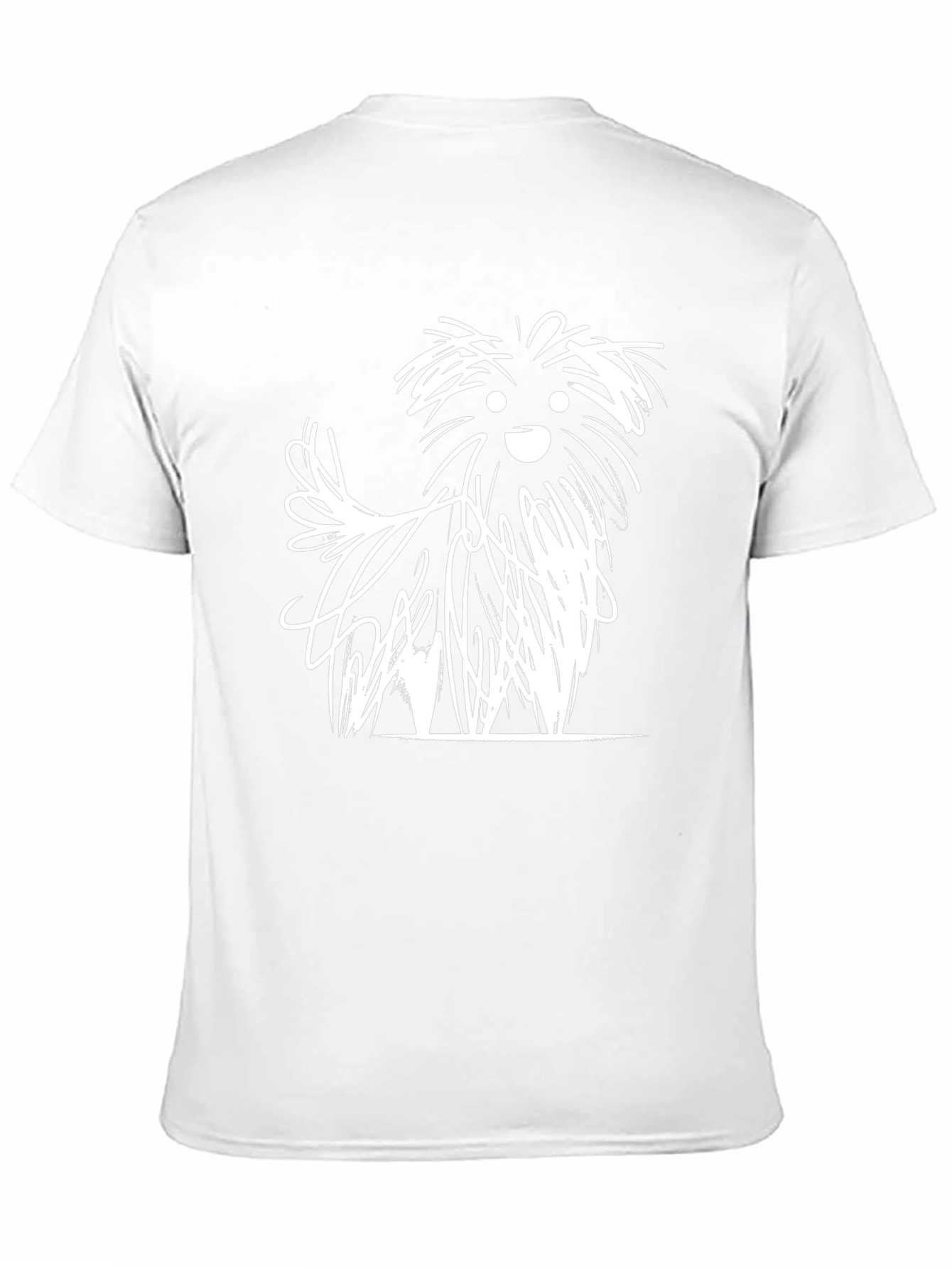 Abstract Dog Graphic Tee - Stylish Black T-Shirt