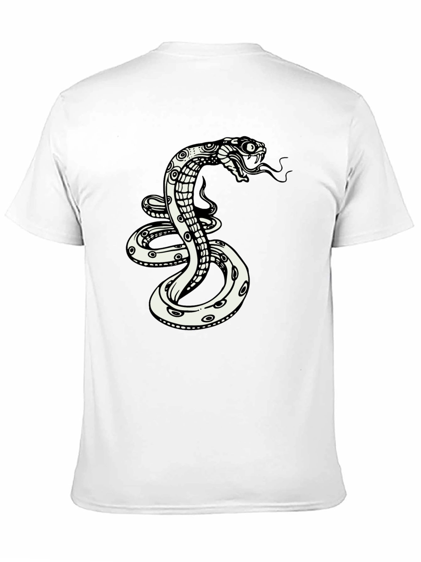 Snake Graphic Tee - Classic Black Cotton Blend