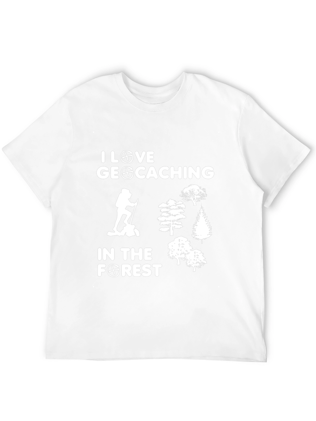 Geocaching T-Shirt - I Love Geocaching Forest Tee