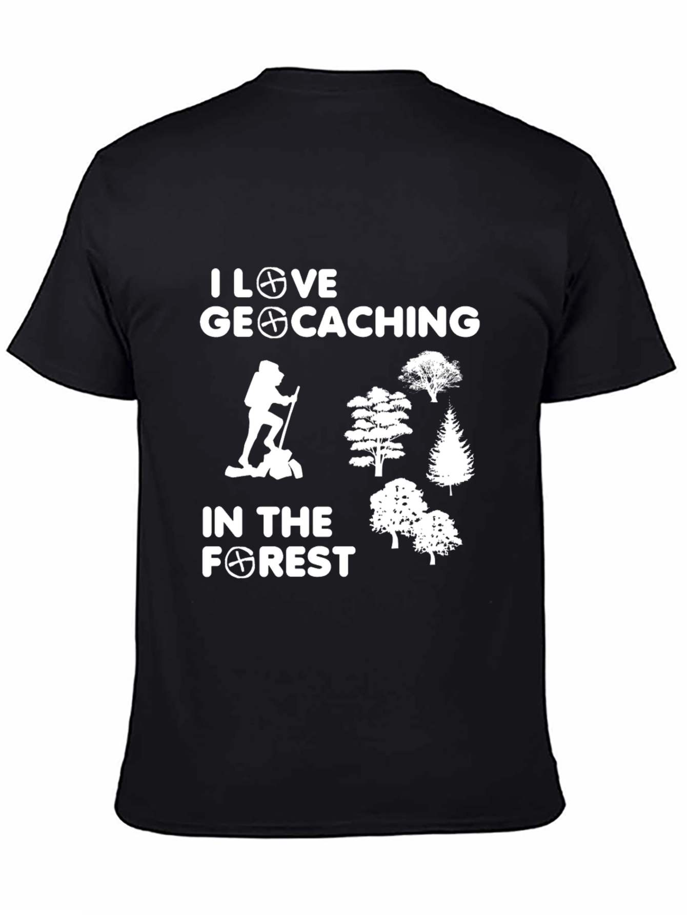 Geocaching T-Shirt - I Love Geocaching Forest Tee