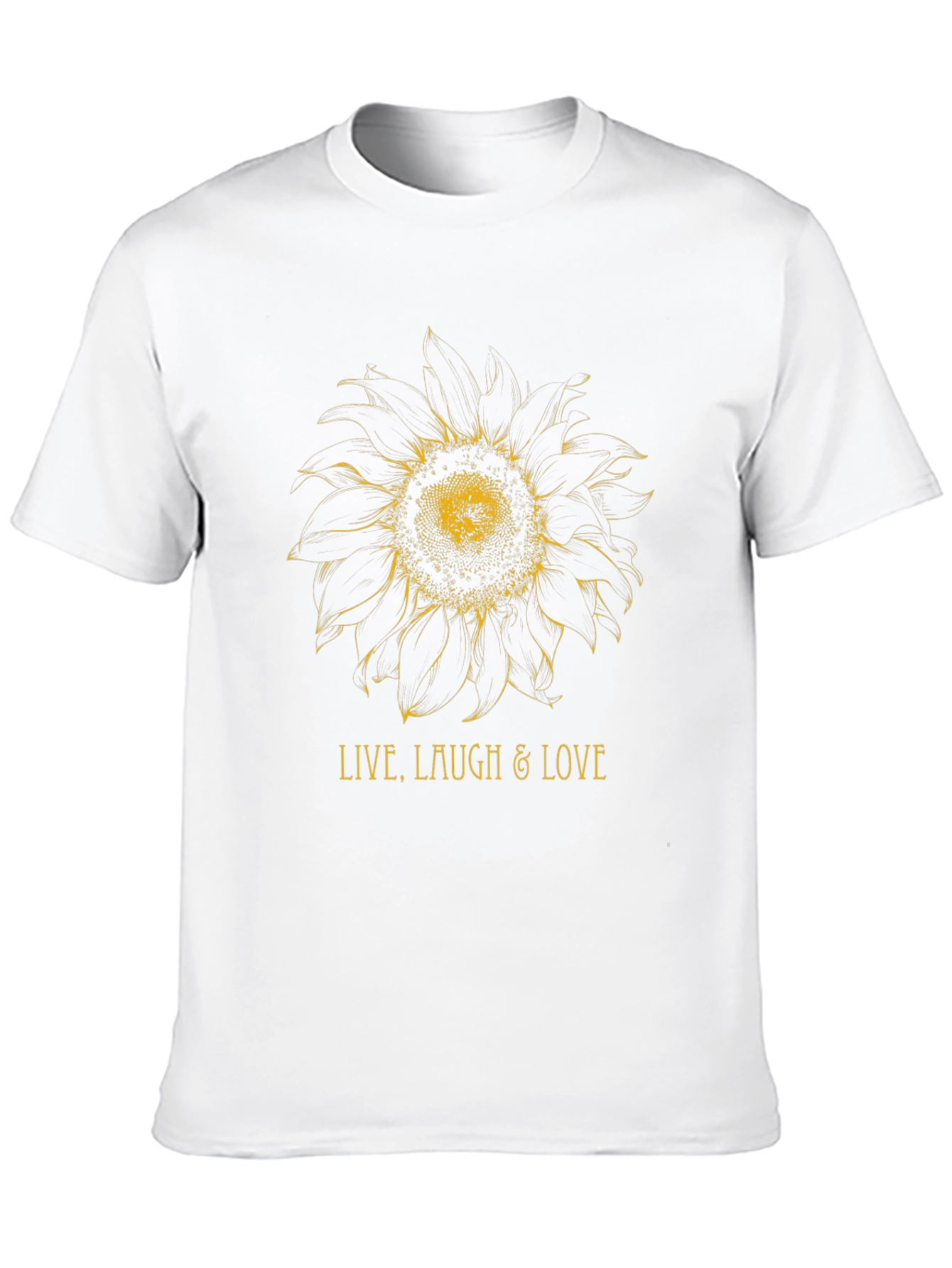 Sunflower Live Laugh Love Black Graphic Tee