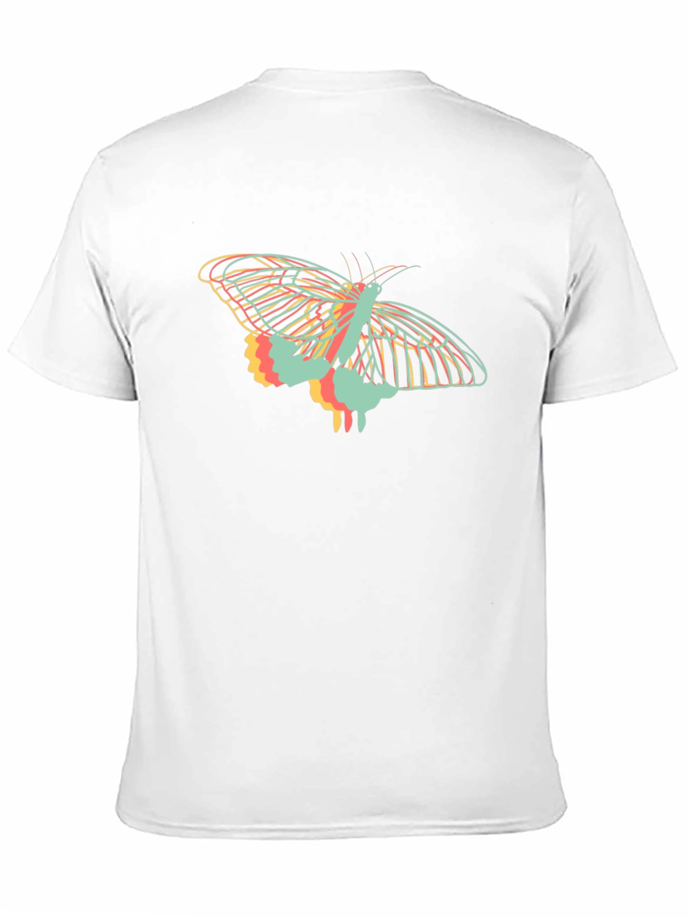 Abstract Butterfly Graphic Tee - Black