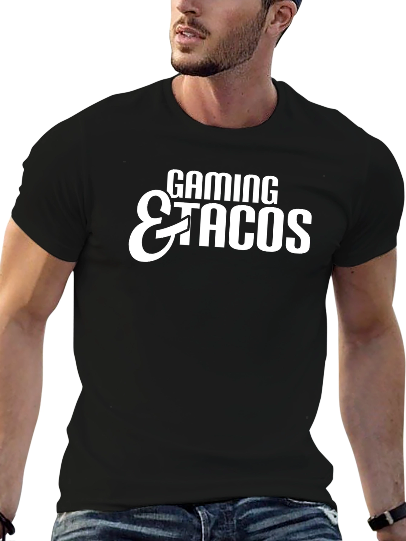 Gaming & Tacos Graphic Tee - Black