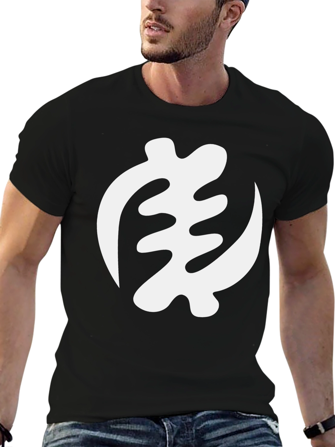 Adinkra Gye Nyame Symbol Black Tee