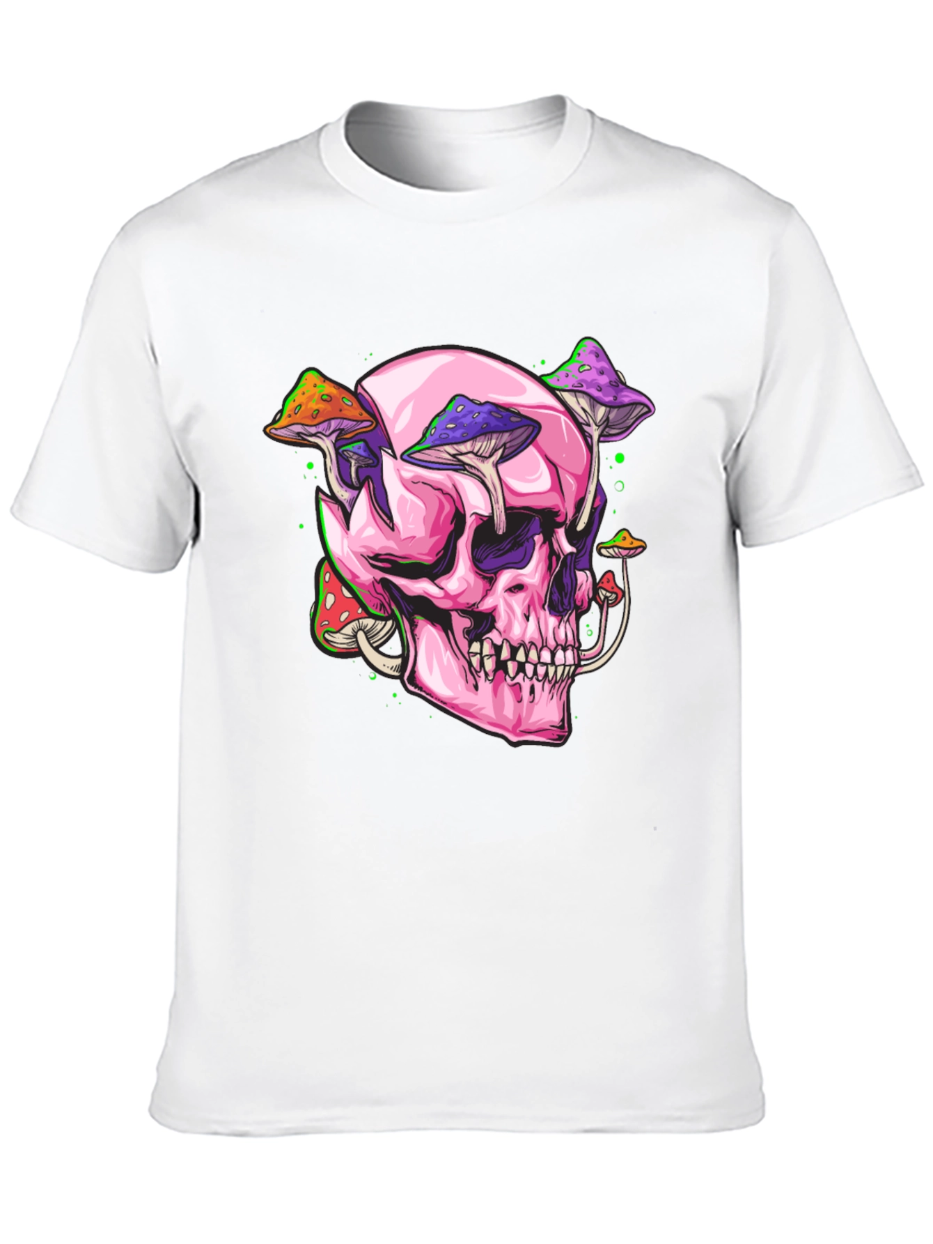 Skull and Mushroom Graphic Tee