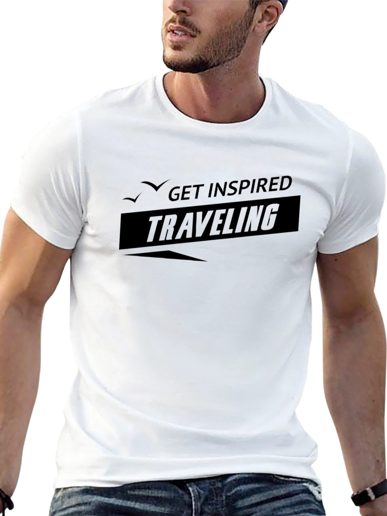Get Inspired Traveling Black T-Shirt