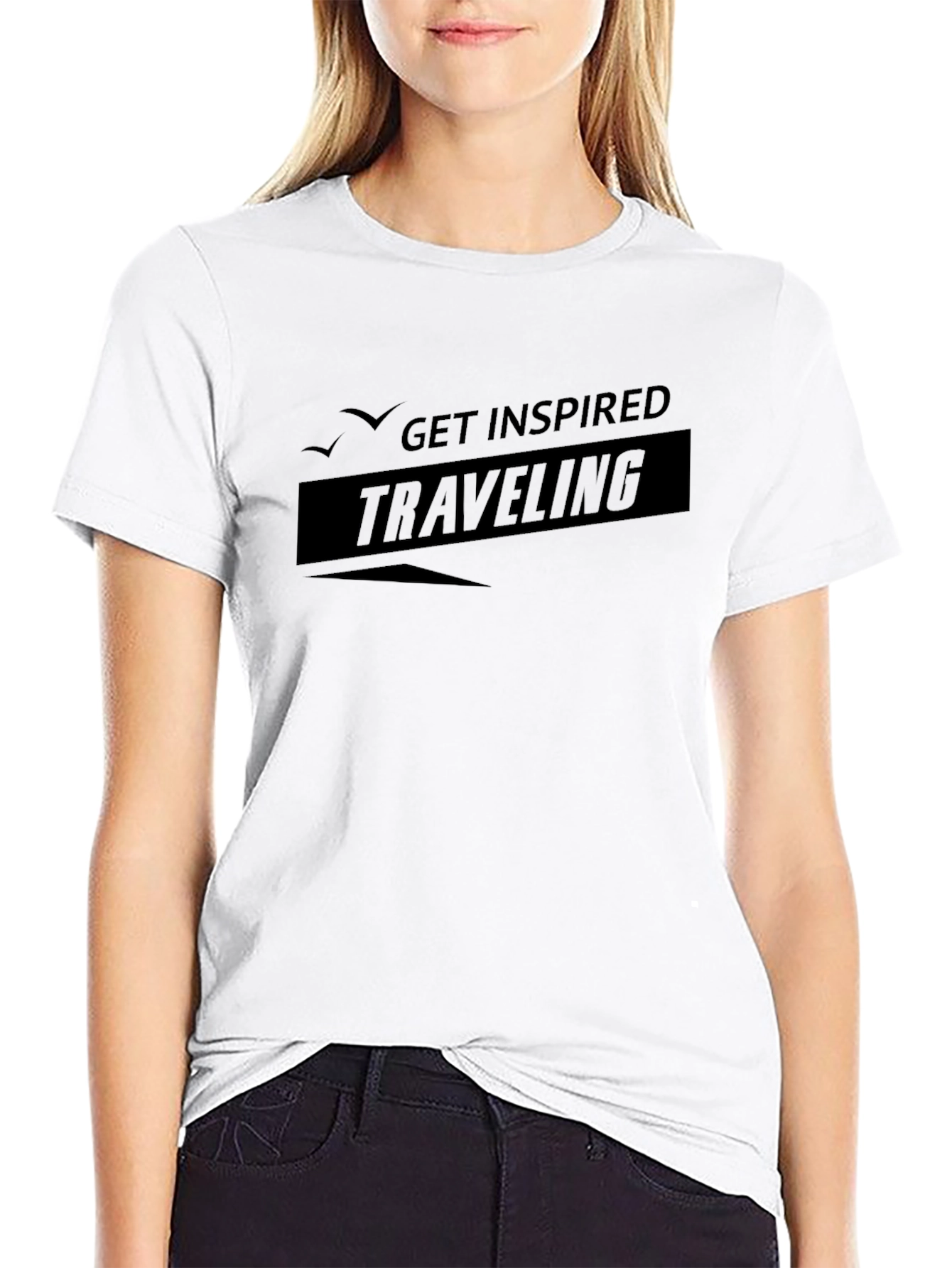 Get Inspired Traveling Black T-Shirt