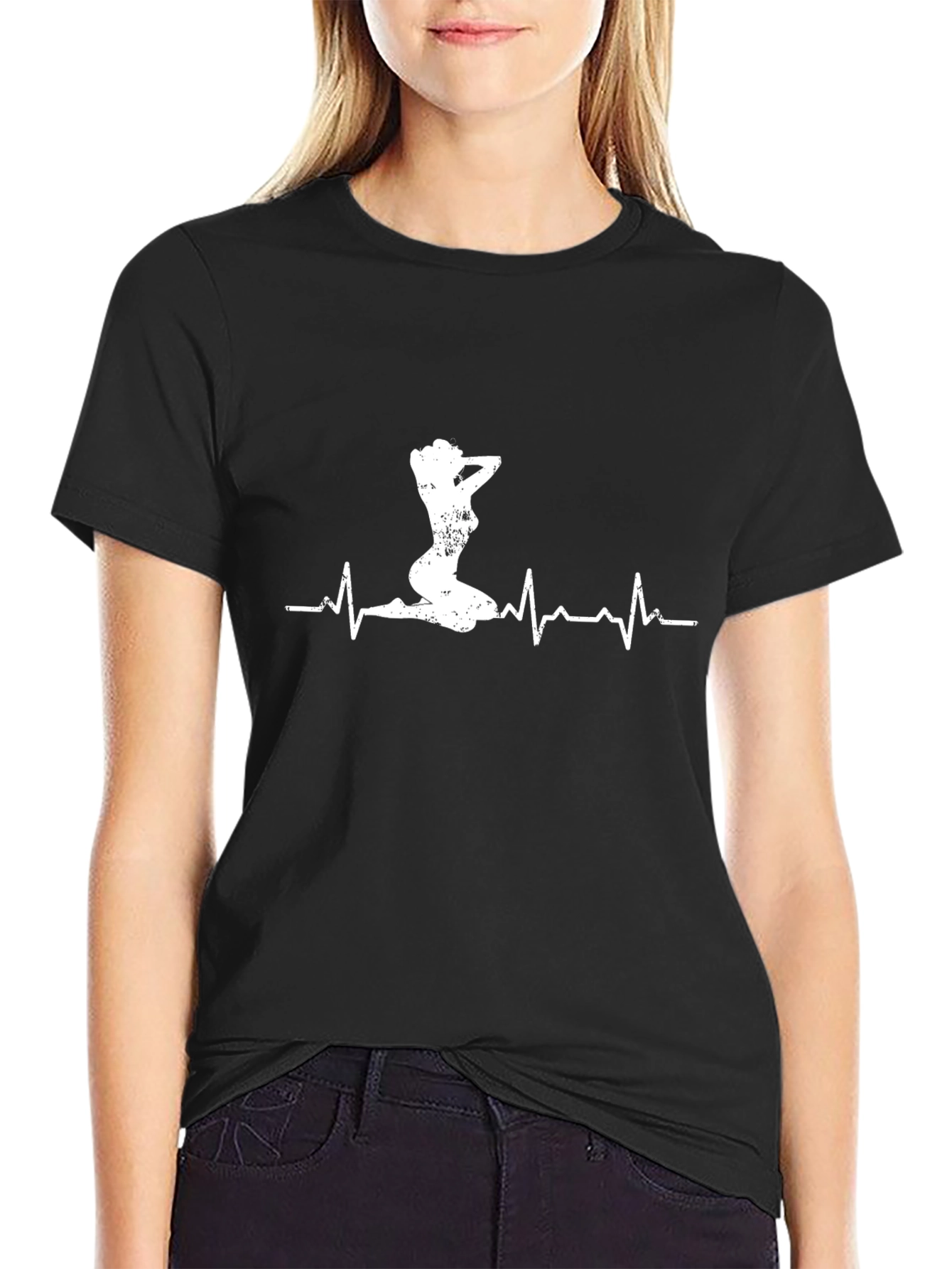 Heartbeat Pin-Up T-Shirt - Mens Graphic Tee