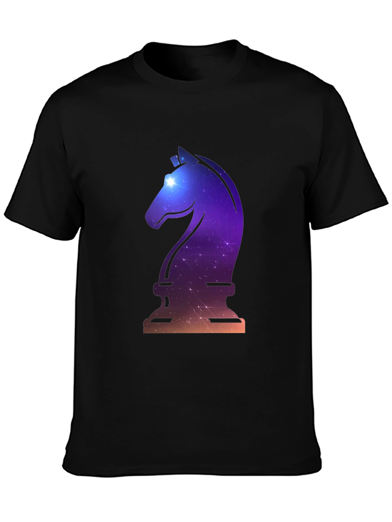 Galaxy Chess Knight Graphic Tee - Unique Style