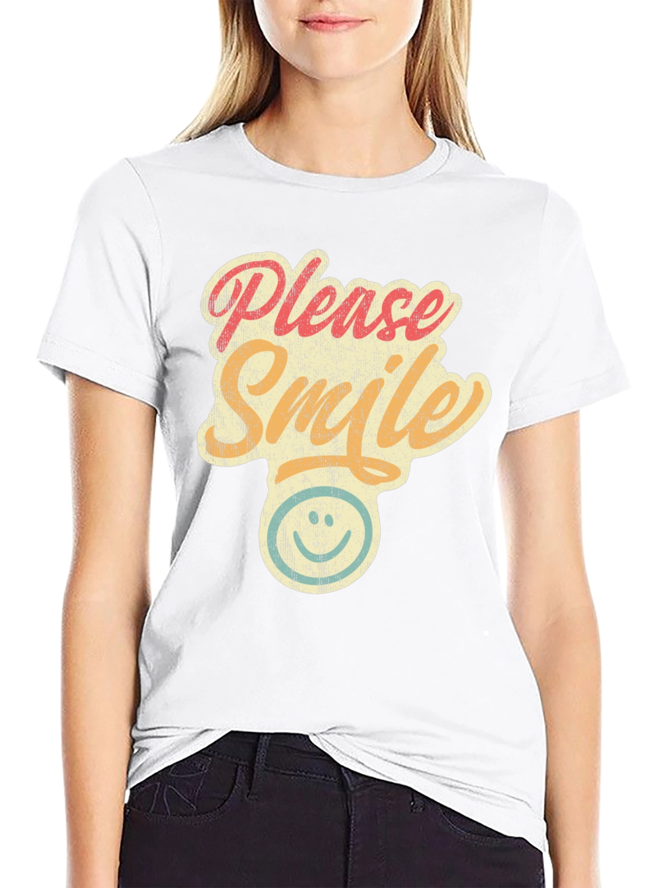 Please Smile Graphic T-Shirt
