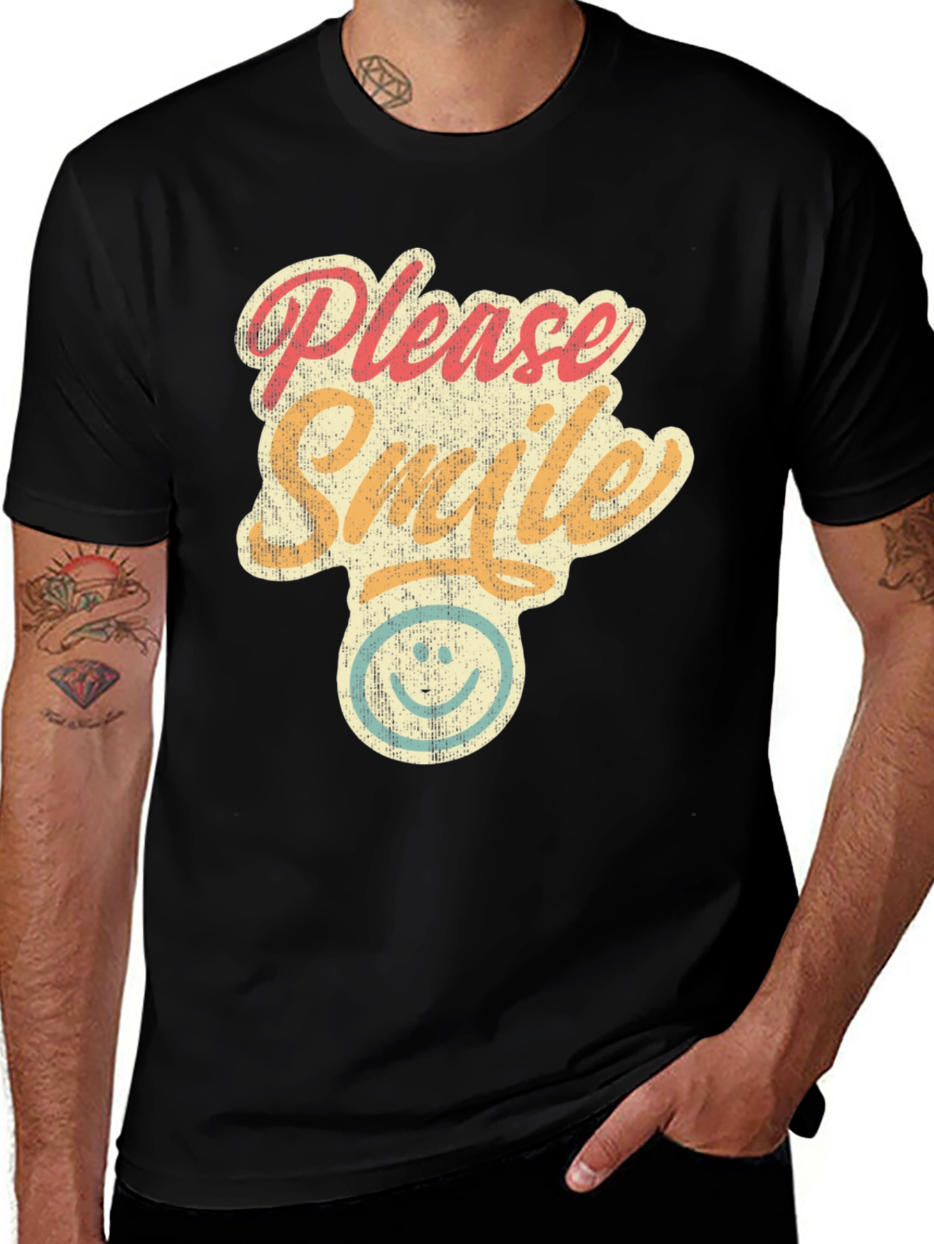 Please Smile Graphic T-Shirt