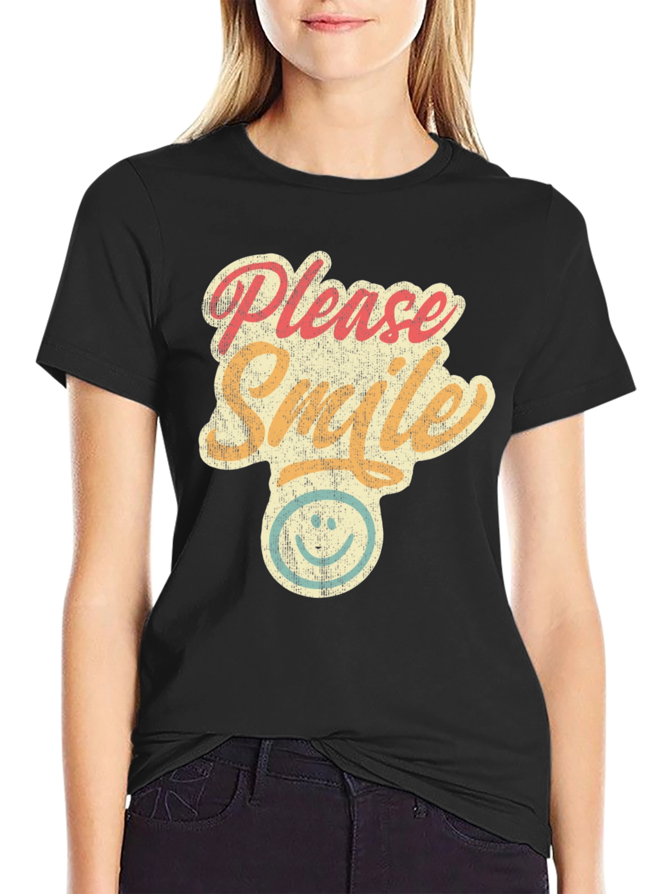 Please Smile Graphic T-Shirt