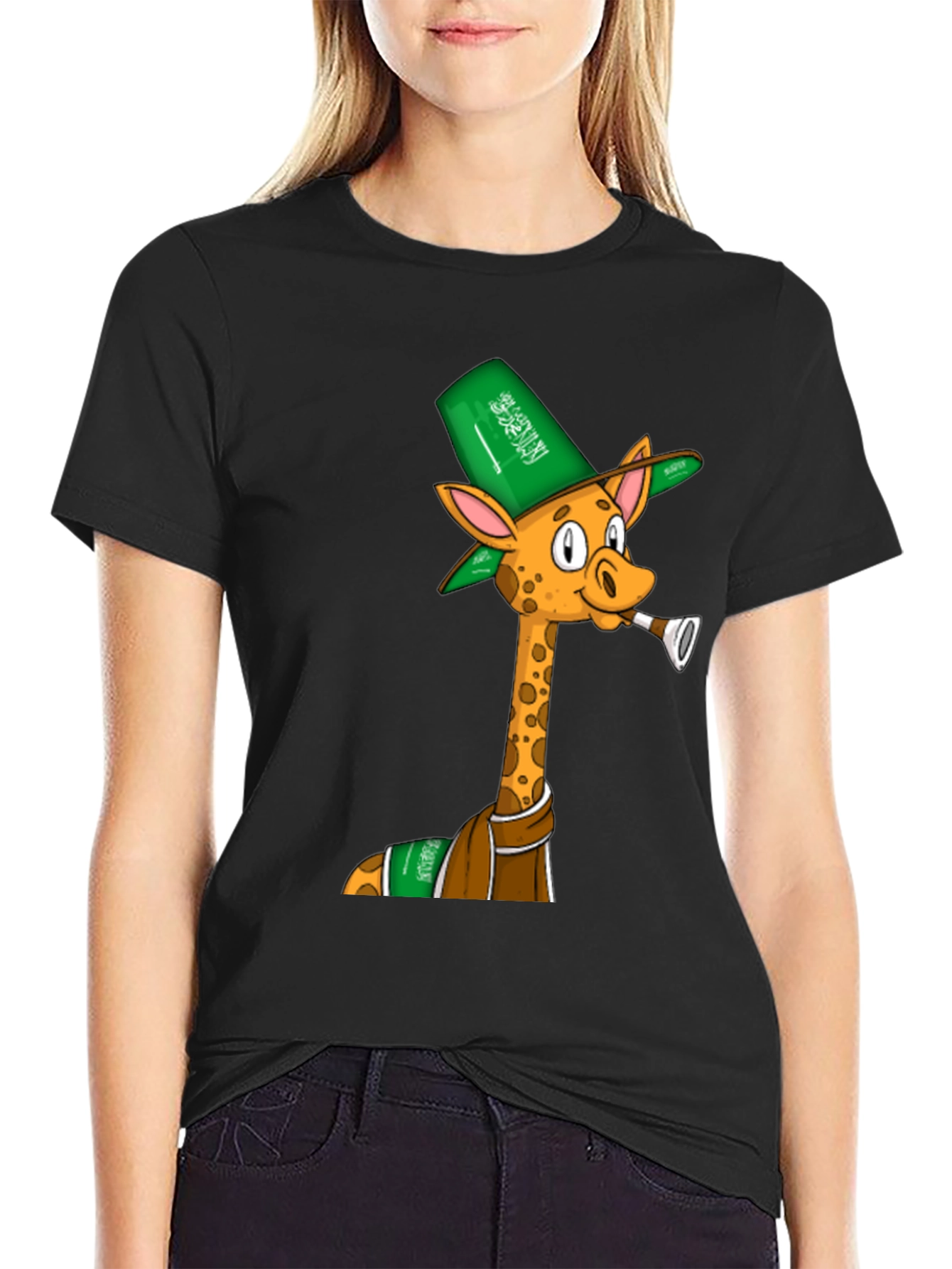 Giraffe in Saudi Attire Graphic T-Shirt