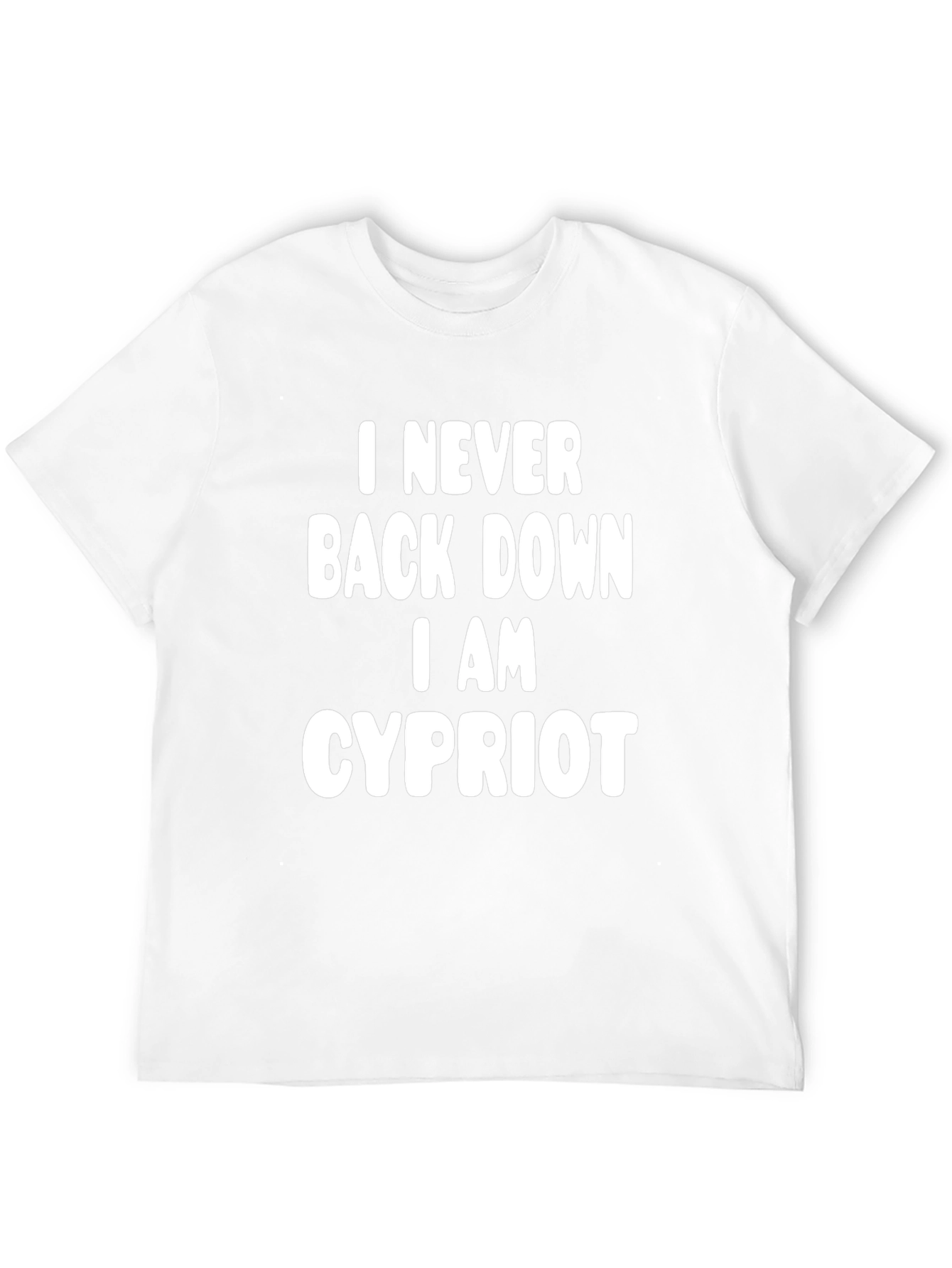 I Never Back Down Cypriot Black T-Shirt