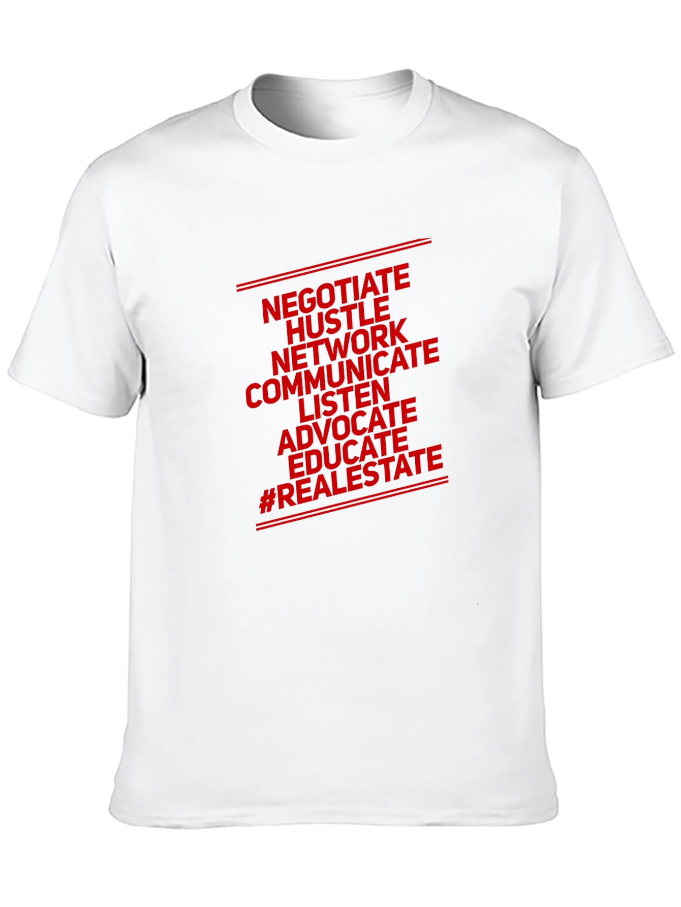 Real Estate Hustle Tee - Negotiate Network Communicate