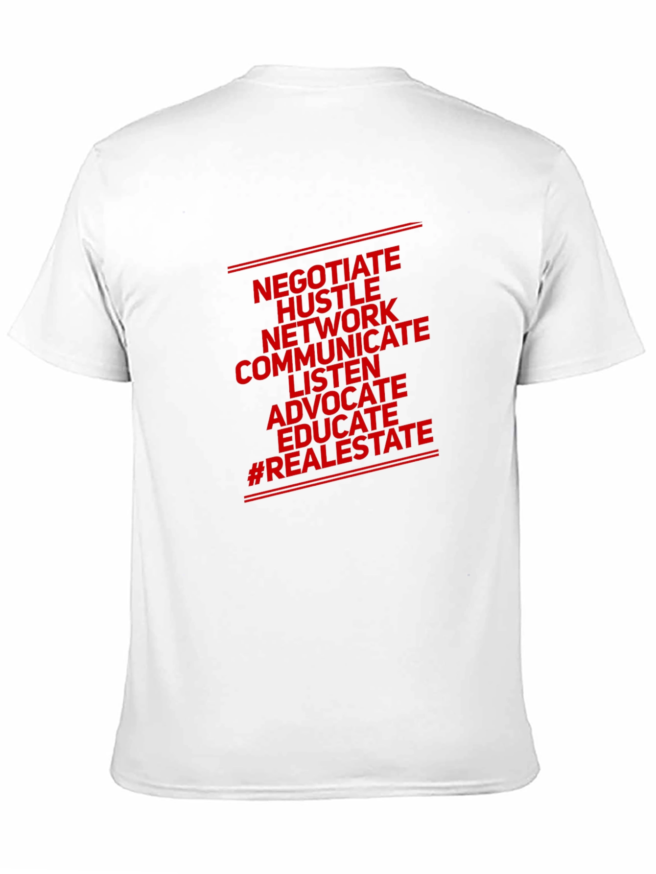 Real Estate Hustle Tee - Negotiate Network Communicate