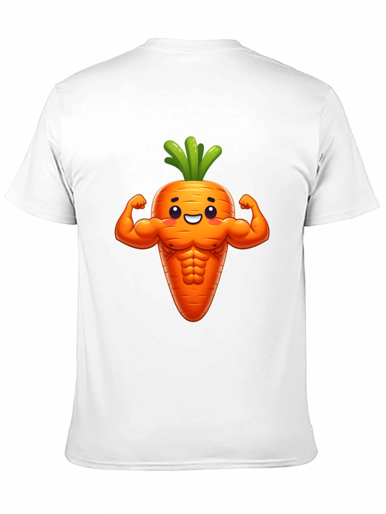 Funny Muscular Carrot Graphic Tee - Black Cotton Shirt