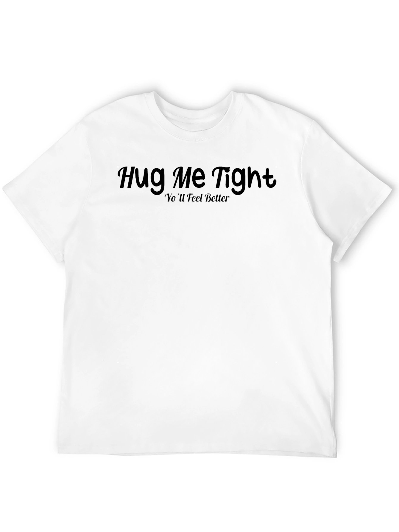 Hug Me Tight Black Graphic Tee - Feel Better!