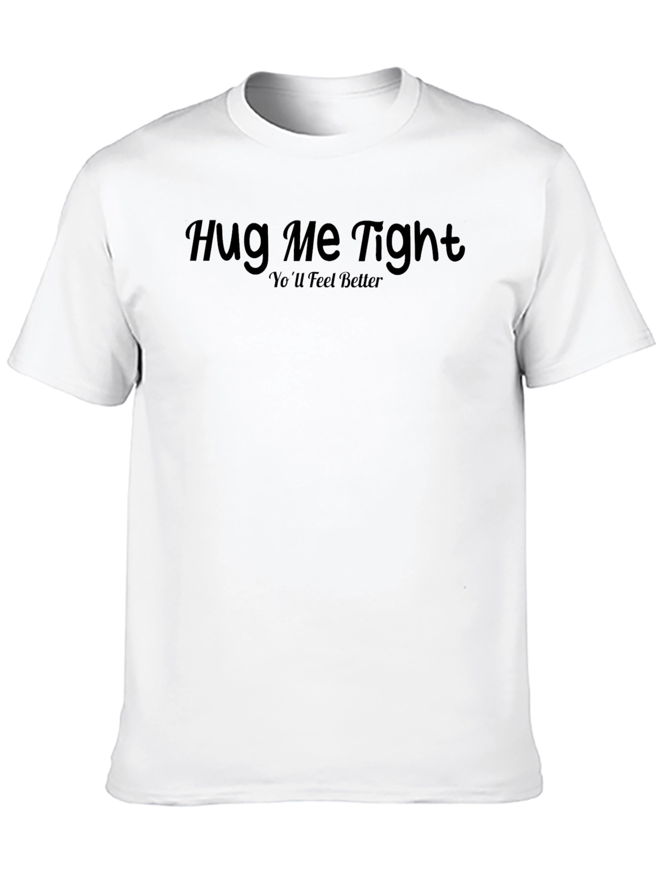 Hug Me Tight Black Graphic Tee - Feel Better!