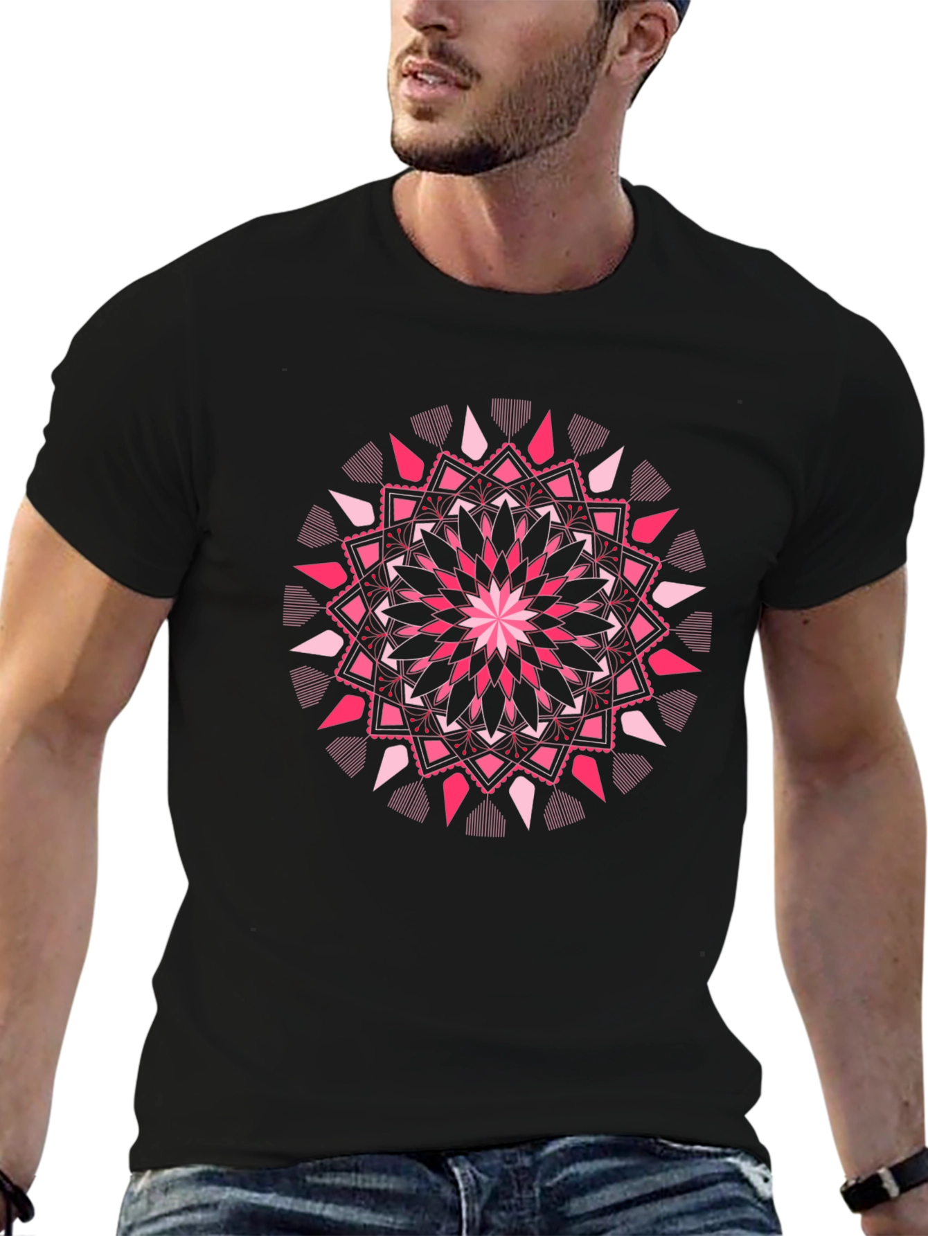 Geometric Mandala Graphic Print T-Shirt