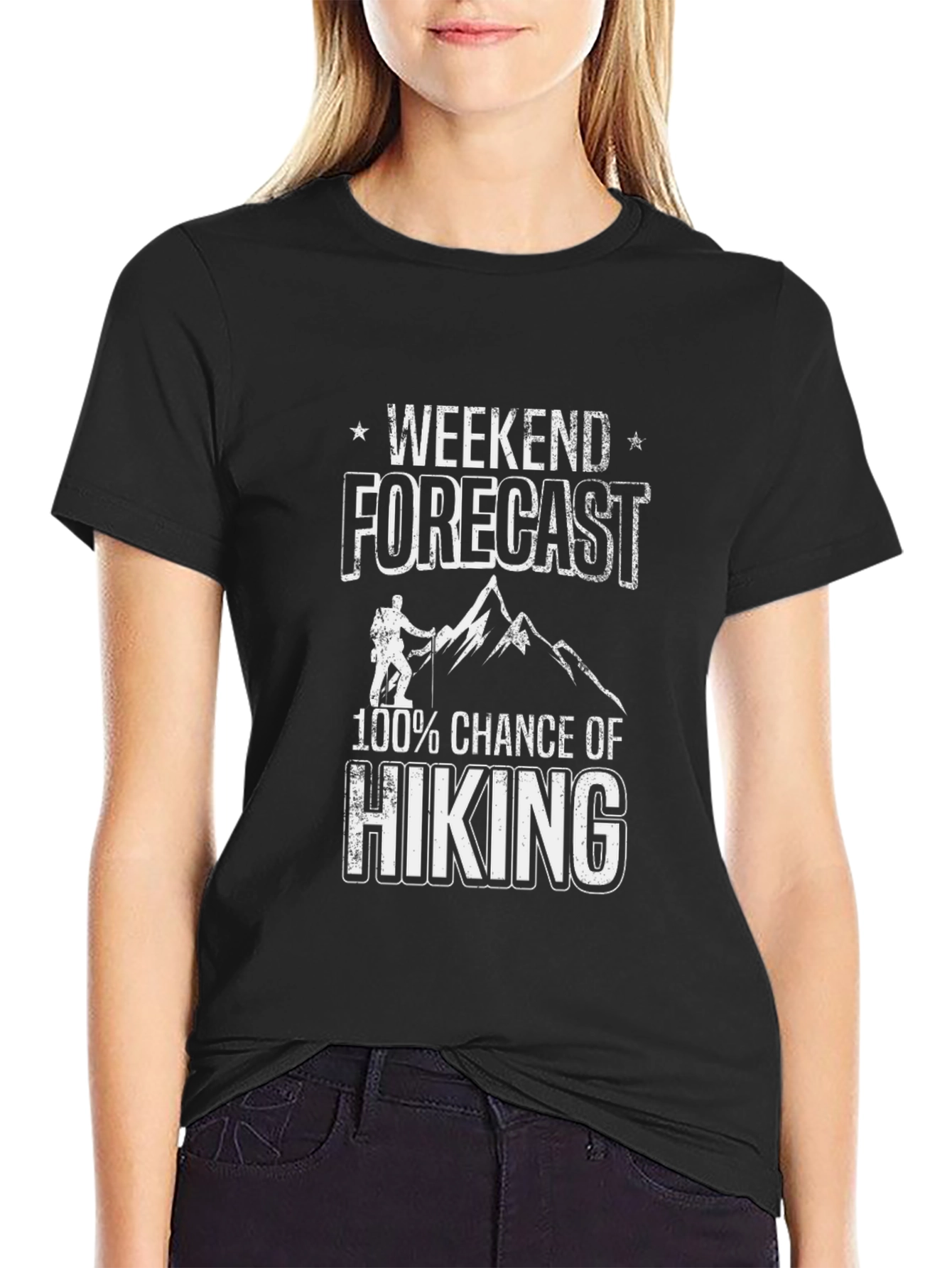 Weekend Forecast Hiking Graphic T-Shirt
