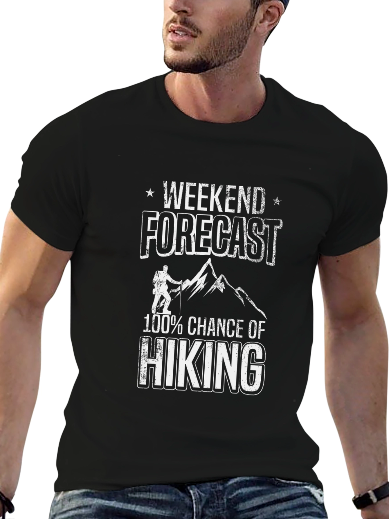 Weekend Forecast Hiking Graphic T-Shirt