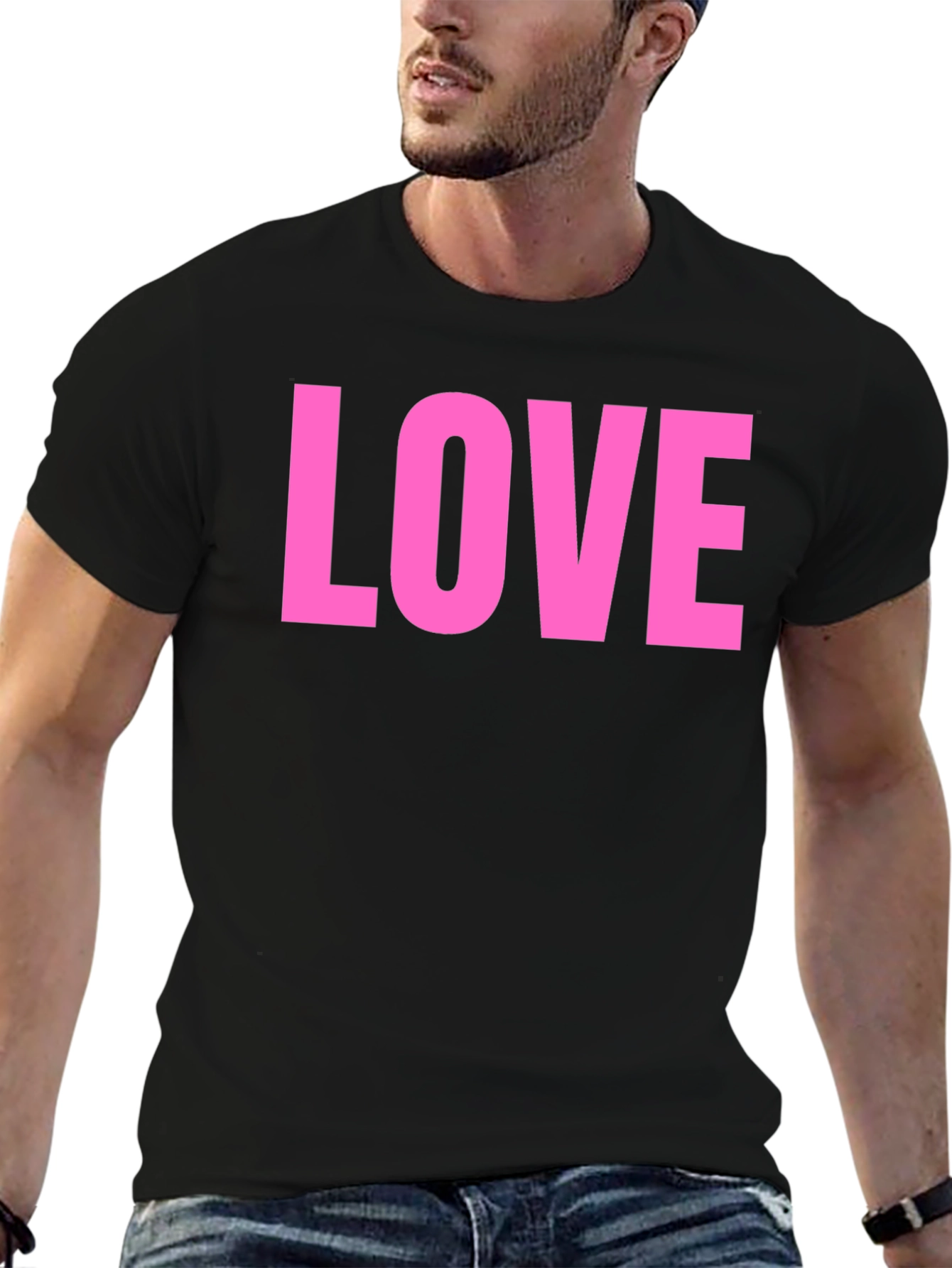 Love Graphic Tee - Black Casual T-Shirt
