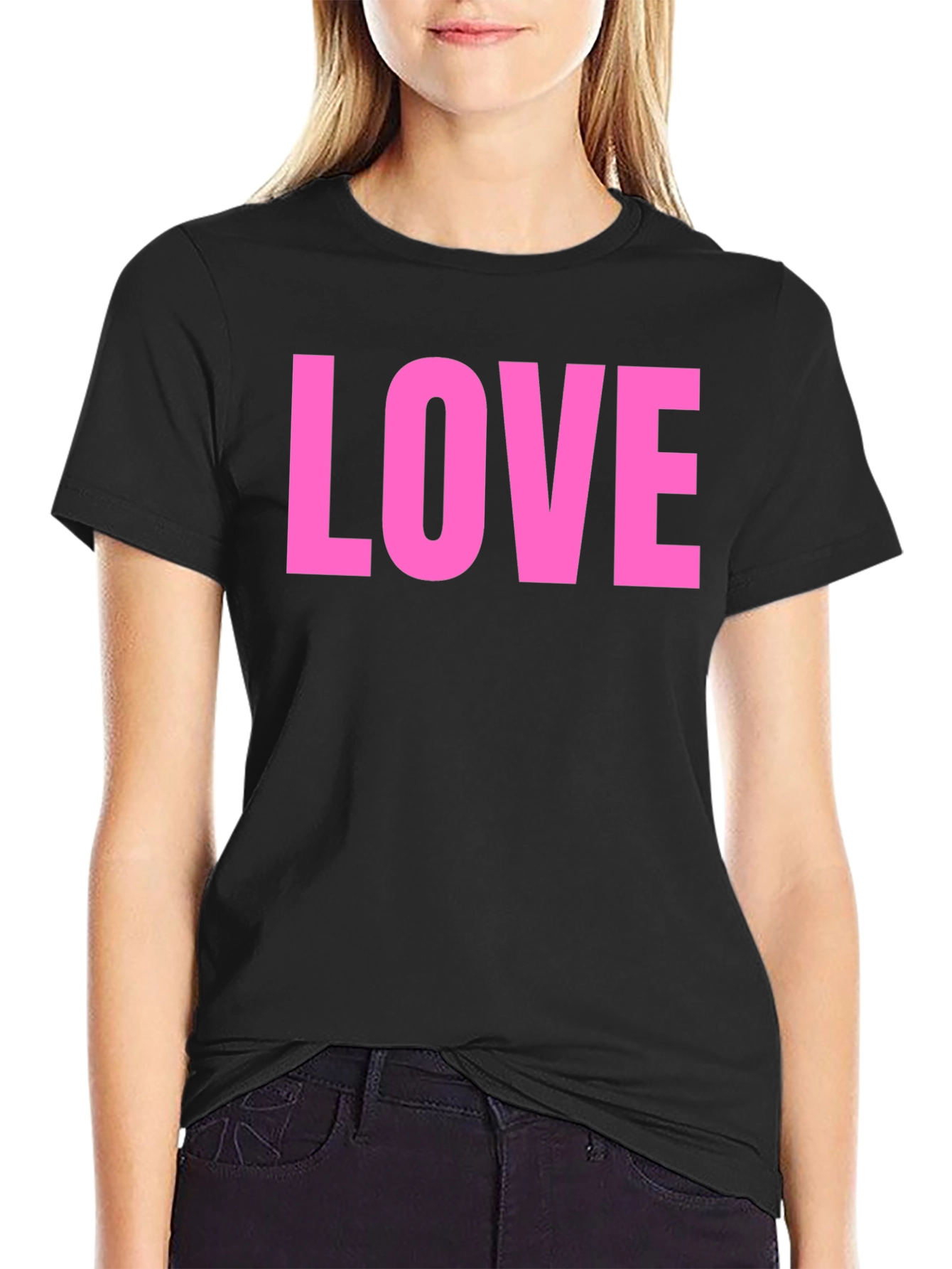 Love Graphic Tee - Black Casual T-Shirt