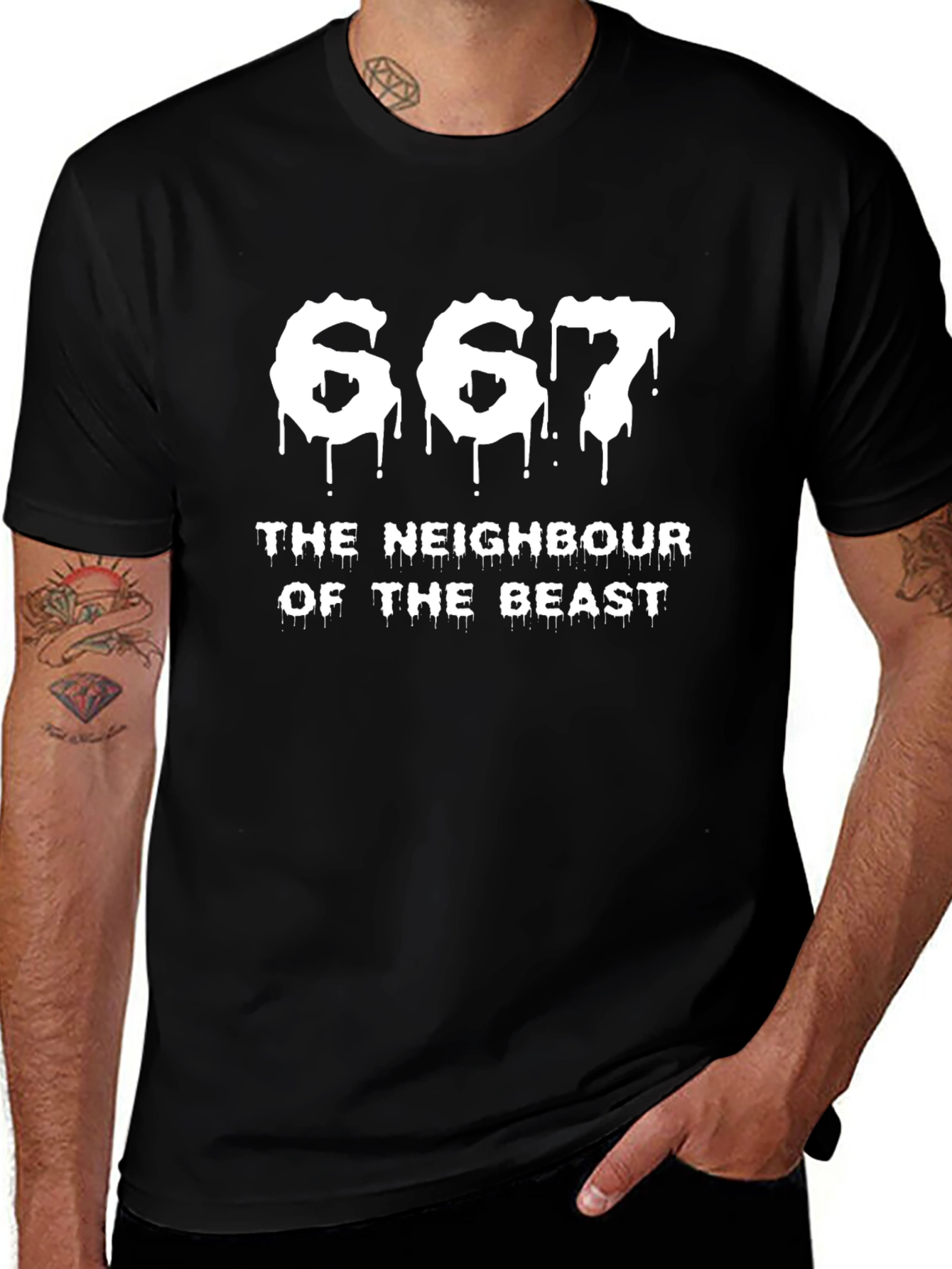667 The Neighbour of The Beast Graphic Tee