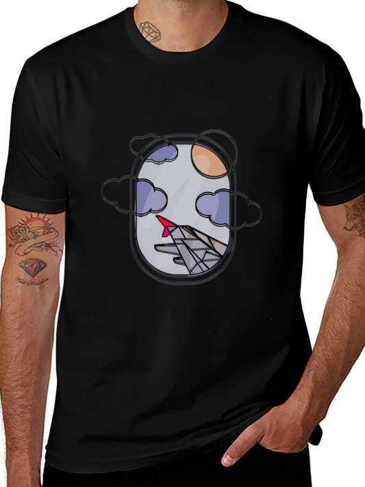 Airplane Window View Graphic T-Shirt