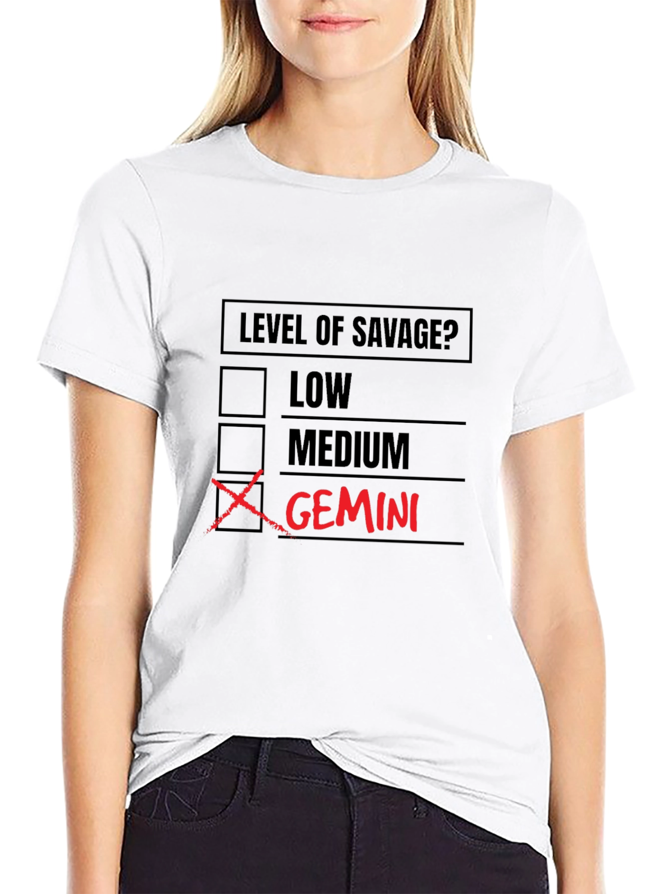 Gemini Level of Savage? Graphic T-Shirt