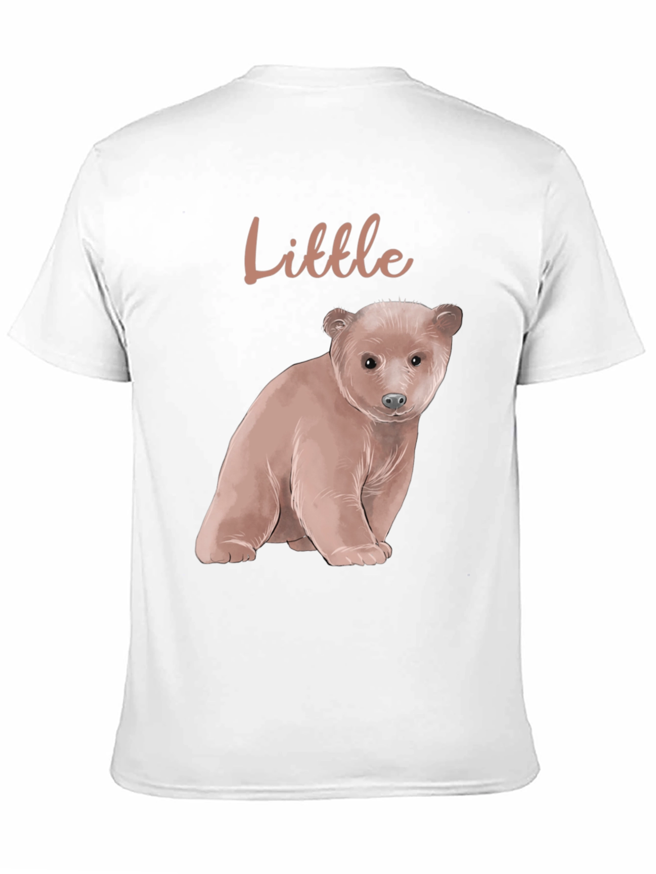 Little Bear Graphic Tee - Black Cotton Blend Shirt